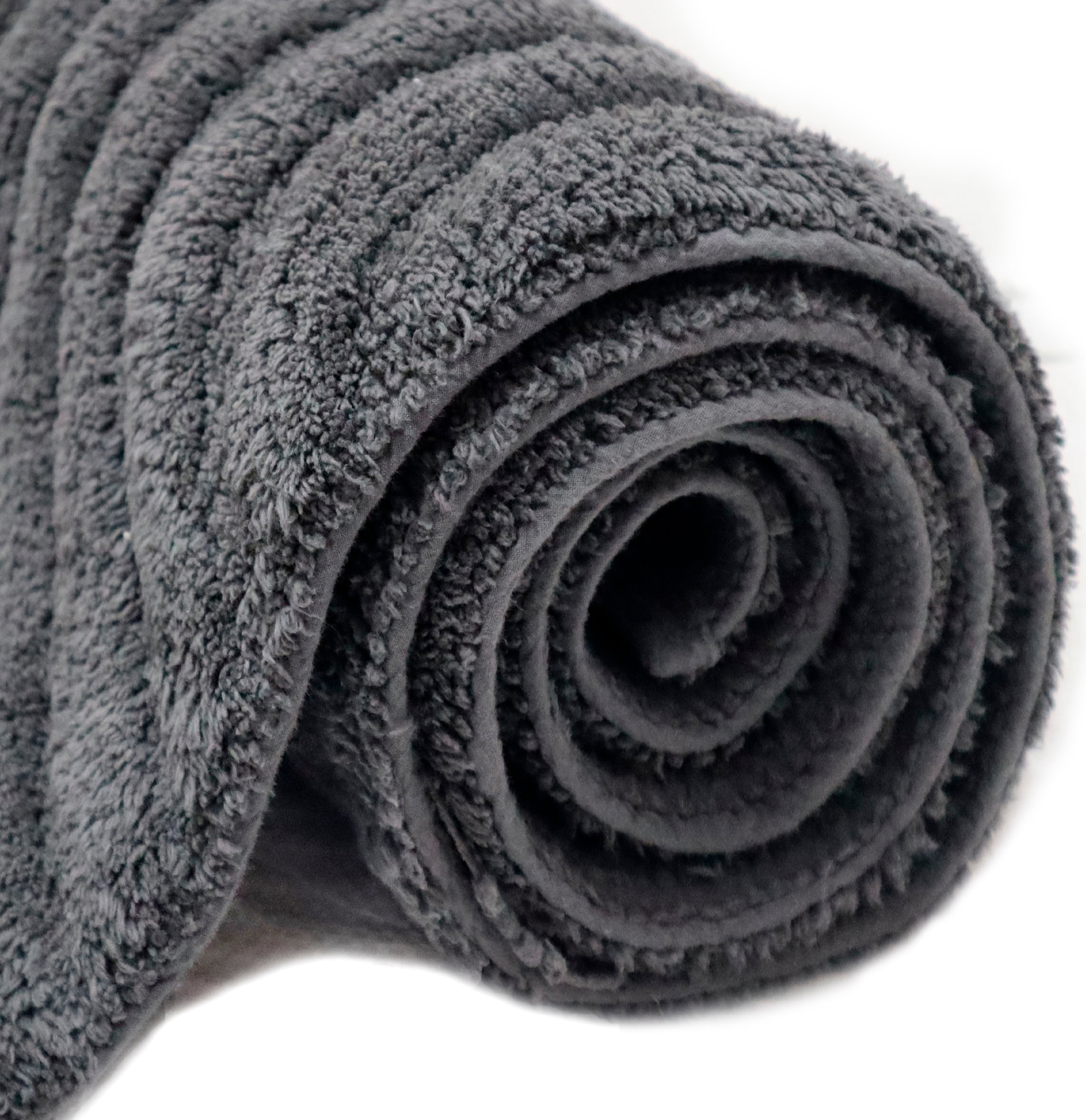 my home Badematte »Juna, Badvorleger, Badezimmer Teppich, Zen, Scandi, Boho«, rutschhemmend beschichtet, fussbodenheizungsgeeignet, Baumwolle, Hoch-Tief-Effekt, weich