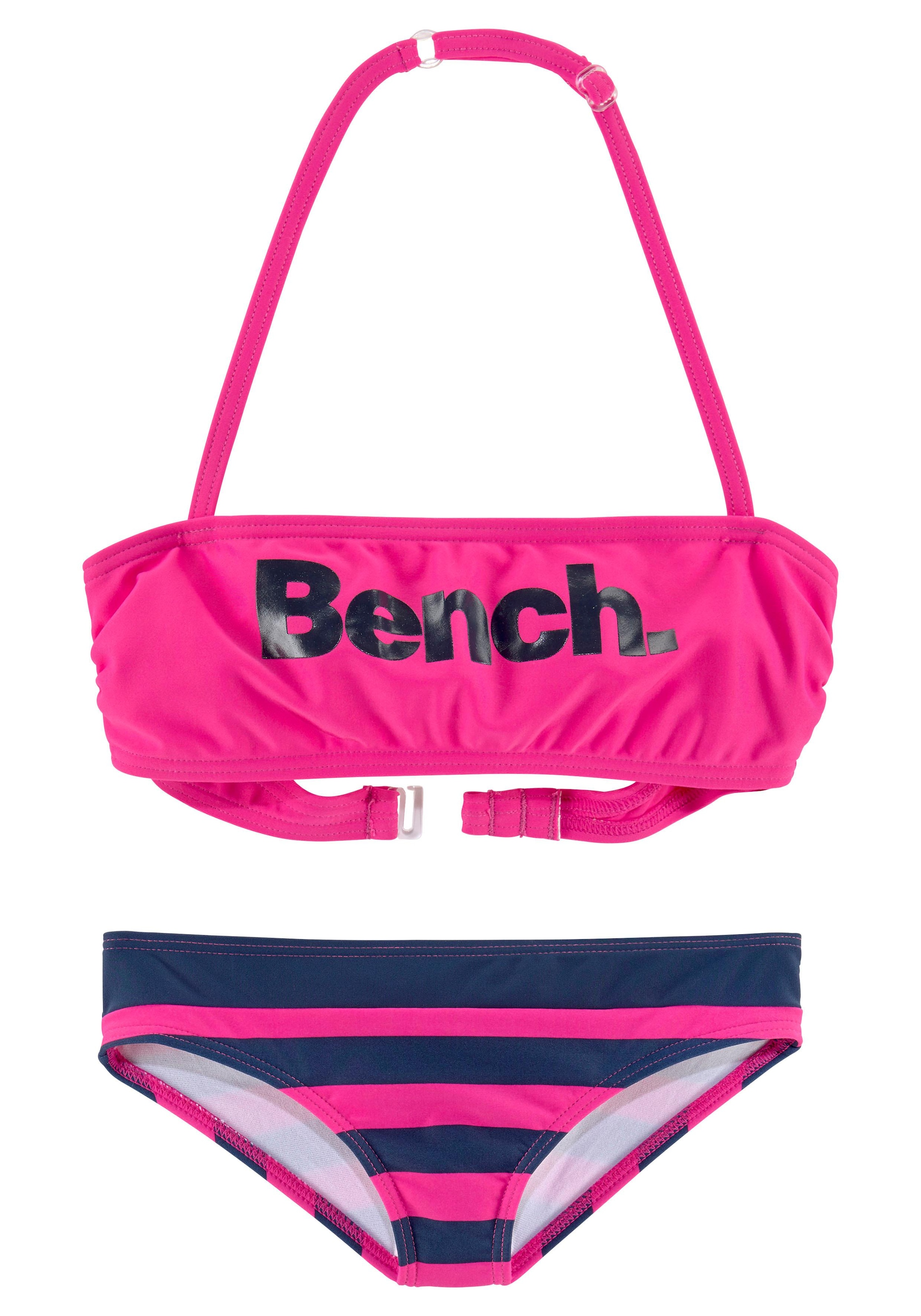 Bench. Bandeau-Bikini, mit grossem Logoprint