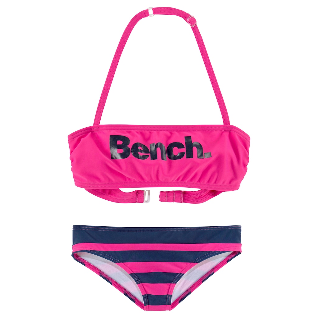 Bench. Bandeau-Bikini, mit grossem Logoprint