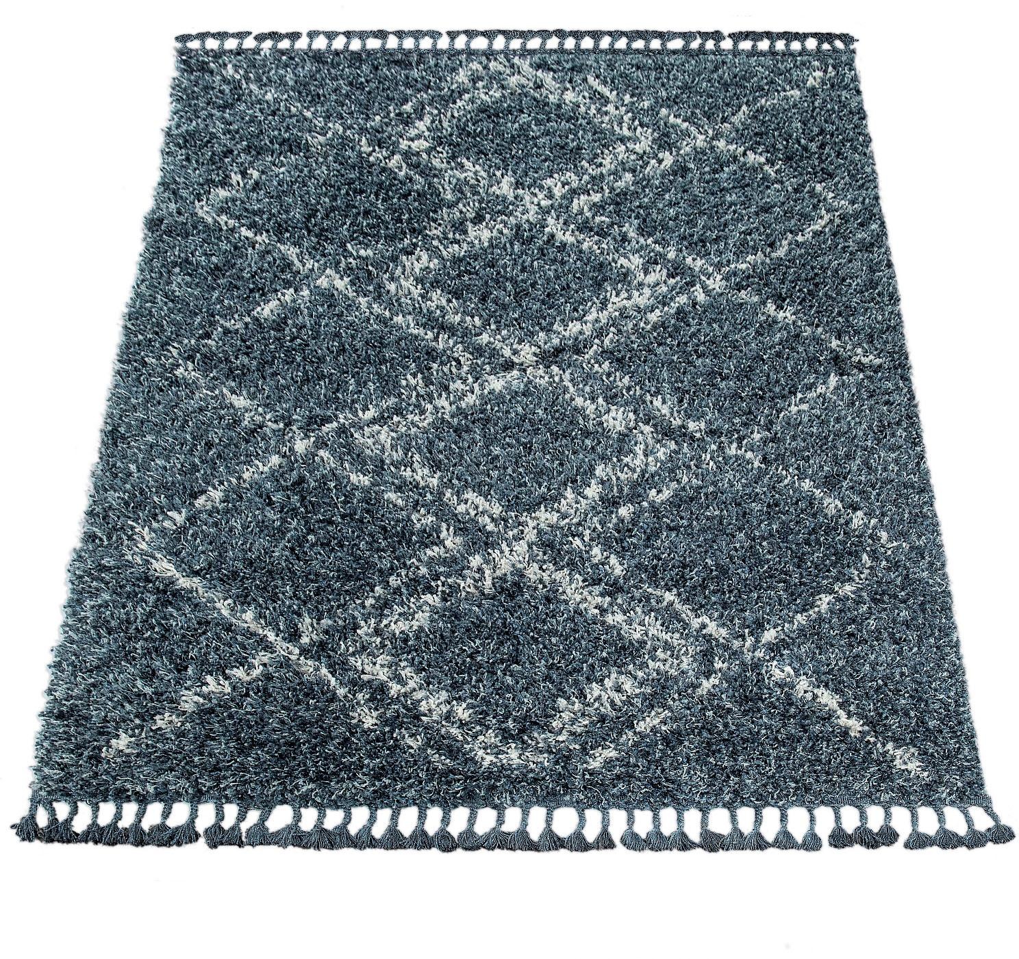 Image of Paco Home Hochflor-Teppich »Nador 751«, rechteckig, 55 mm Höhe, Rauten-Muster, mit Fransen, Wohnzimmer bei Ackermann Versand Schweiz