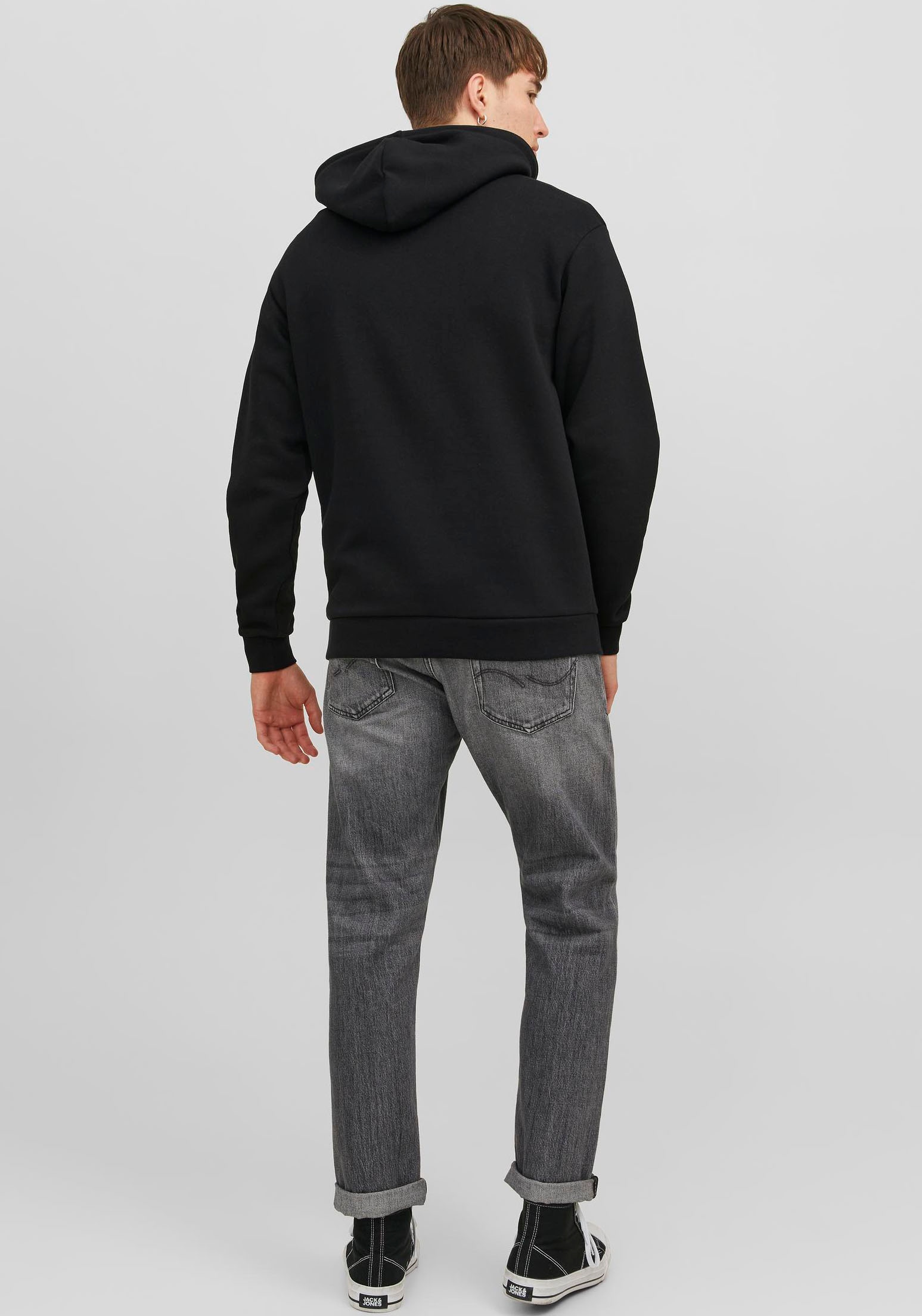 Jack & Jones Kapuzensweatshirt »JJEBRADLEY SWEAT HOOD NOOS«, mit Känguru Tasche