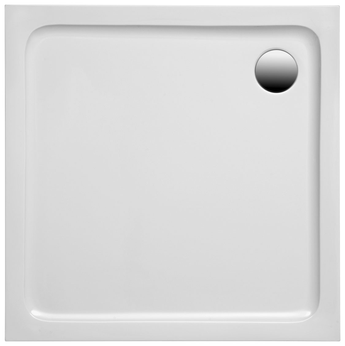 OTTOFOND Duschwanne Set, 80x80x3 cm, mit Fußgestell, Ablaufgarnitur und Fugendichtband