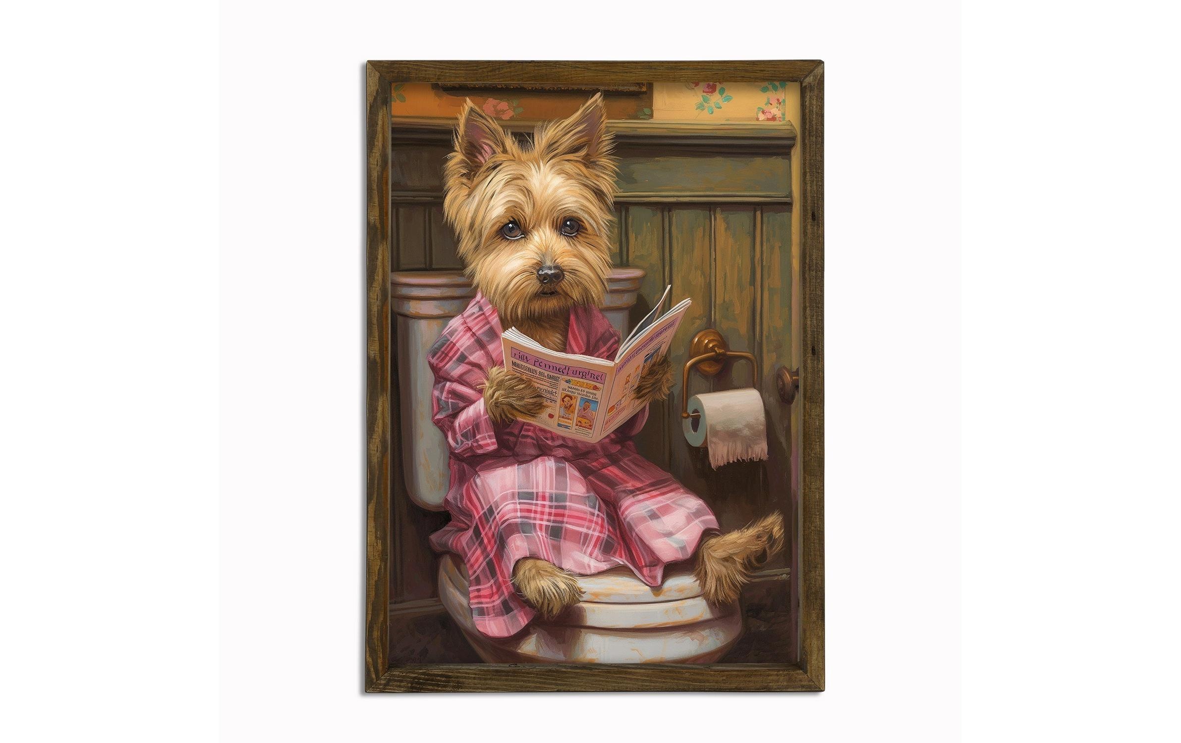 Wandbild »Wallxpert Yorkshire Terrier 35 x 47 cm«, Hund