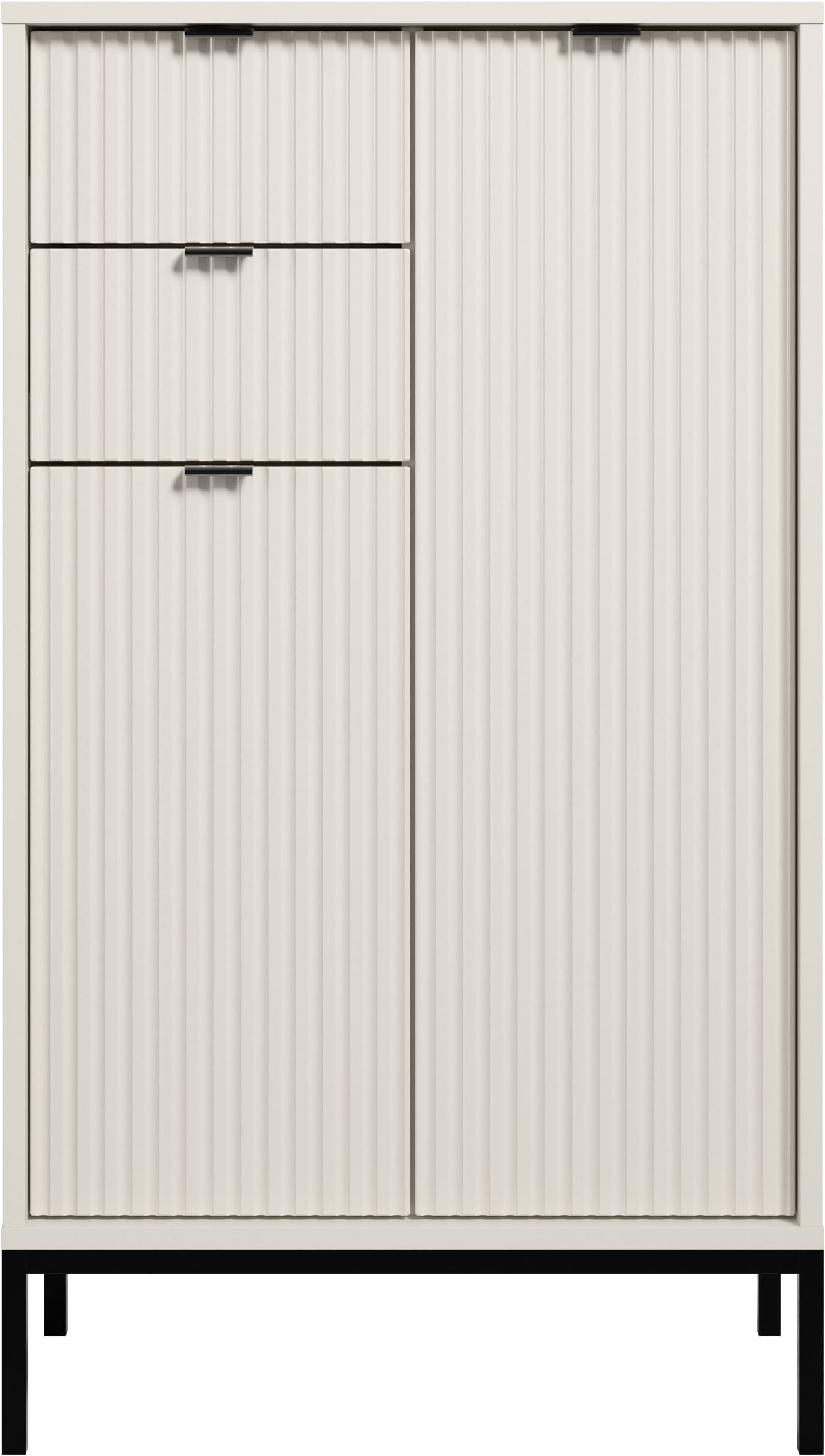 BASIC by Balculina »Lucera Midischrank, Badezimmerschrank BxHxT 60x106x32« 1 cuis tlg. largeur 60 cm, porte montable à gauche/droite