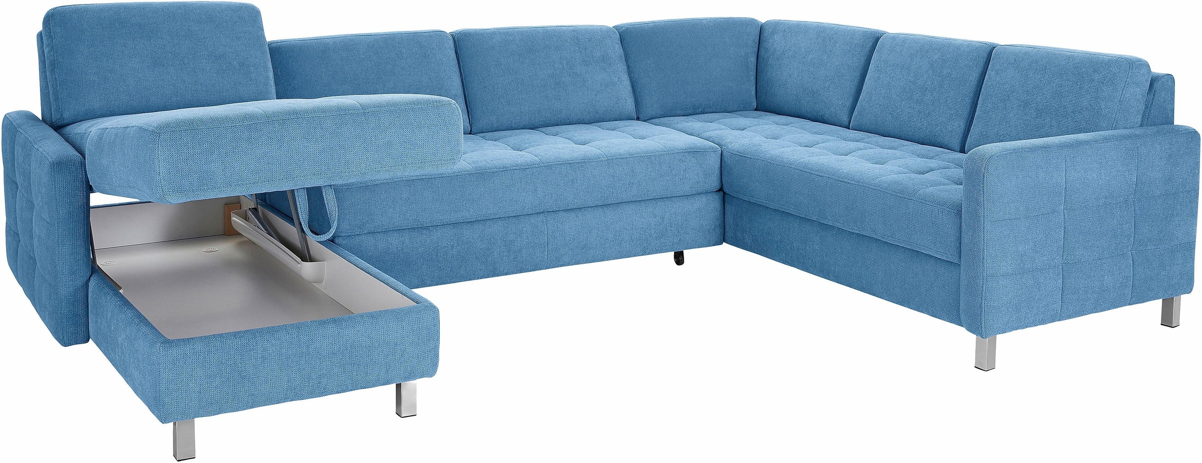 sit&more Wohnlandschaft Pablo U-Form, wahlweise mit Bettfunktion und Bettkasten