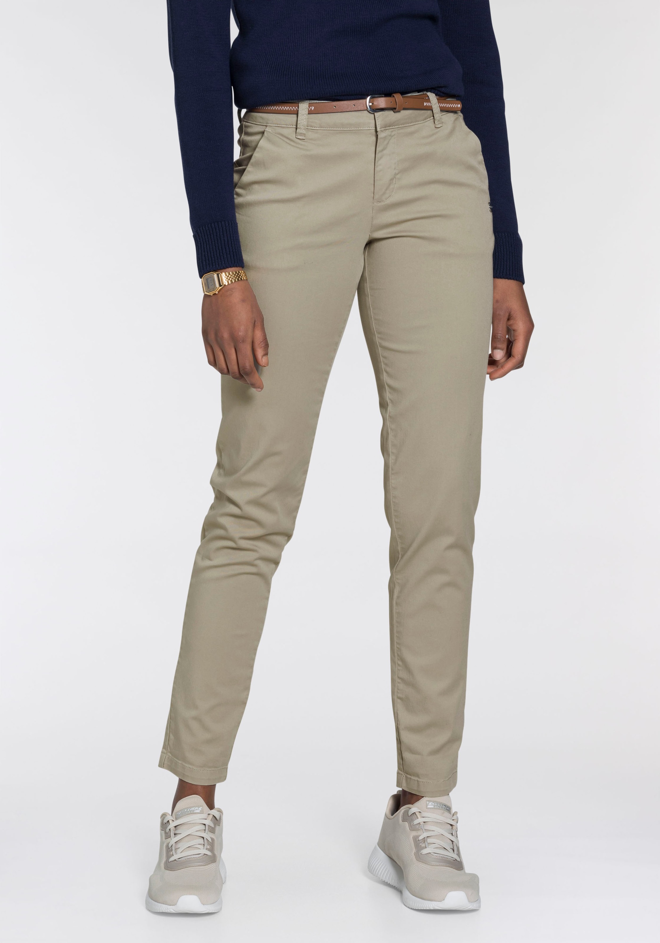 Image of TOM TAILOR Polo Team Chinohose, (mit Gürtel in Lederoptik), in klassischer Chino-Form inkl. Gürtel bei Ackermann Versand Schweiz