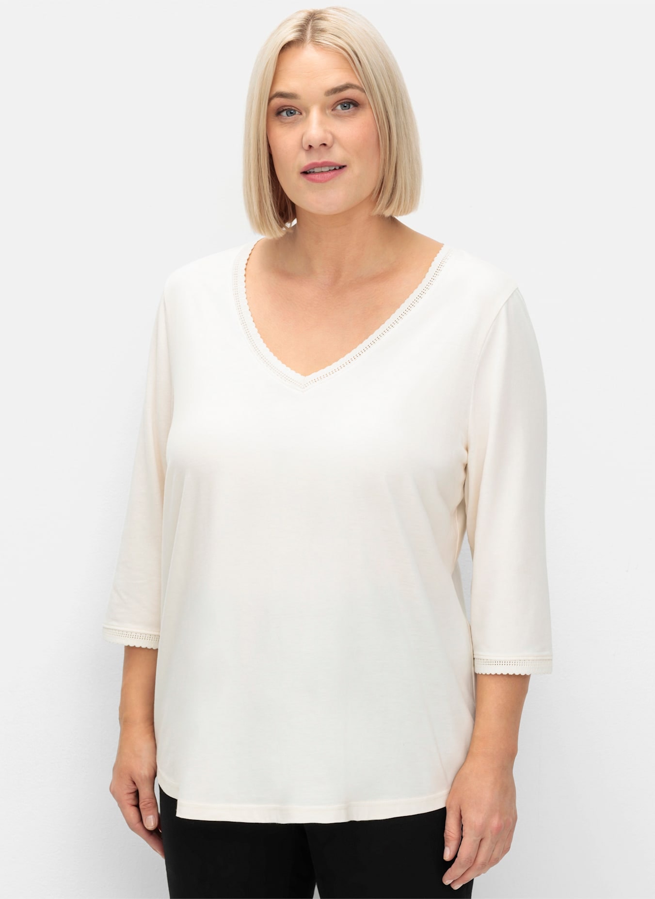 Sheego 3/4-Arm-Shirt "3/4-Arm-Shirt" 1 tlg.