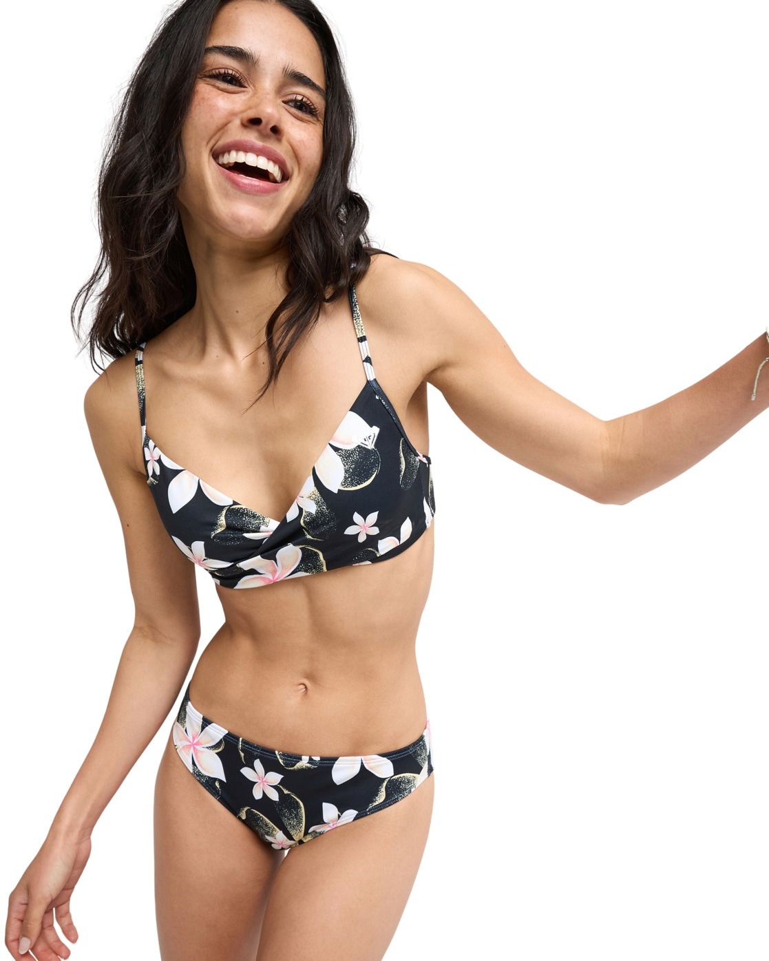 Image of Roxy Bandeau-Bikini-Top "Printed Essentials Wrap Bra"