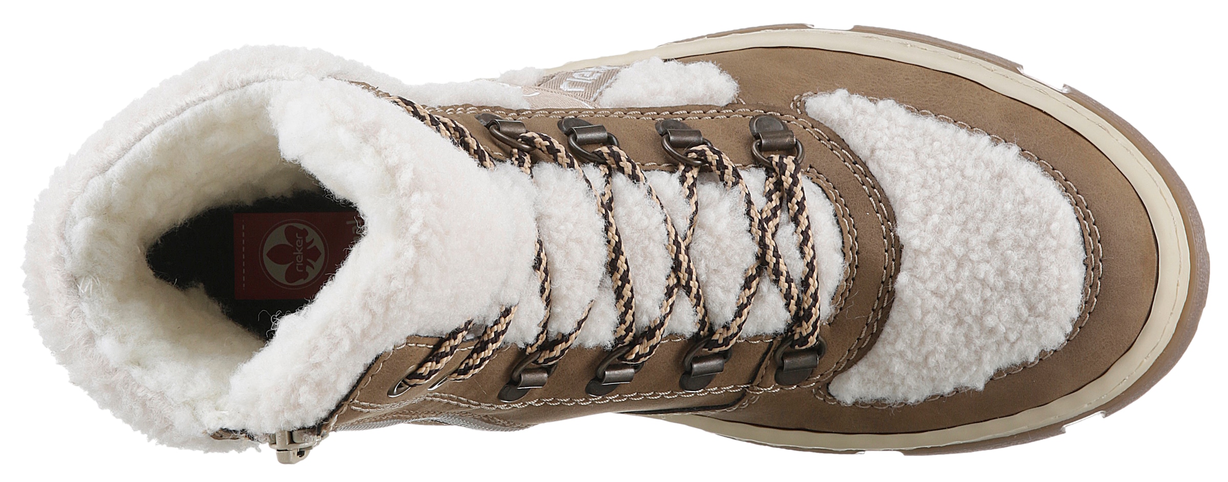Rieker Winterboots, Schnürboots, Snowboots, Profilsohle, mit Innenreissverschluss