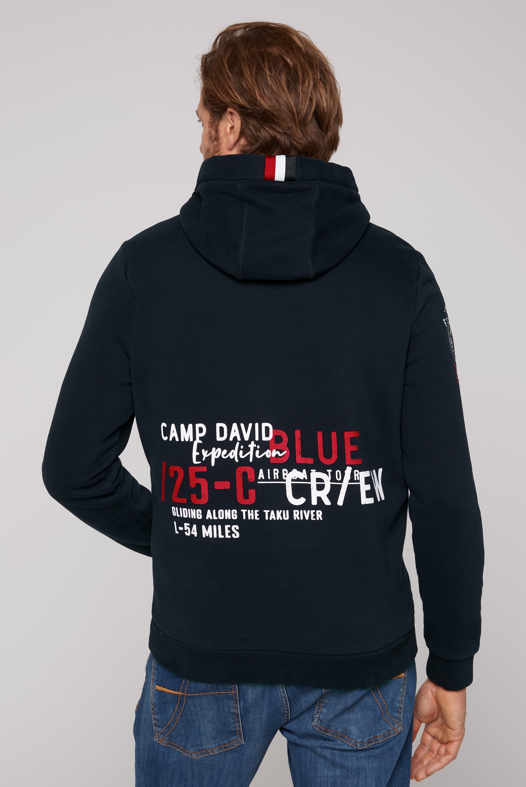 CAMP DAVID Kapuzensweatshirt, mit Label-Applikationen