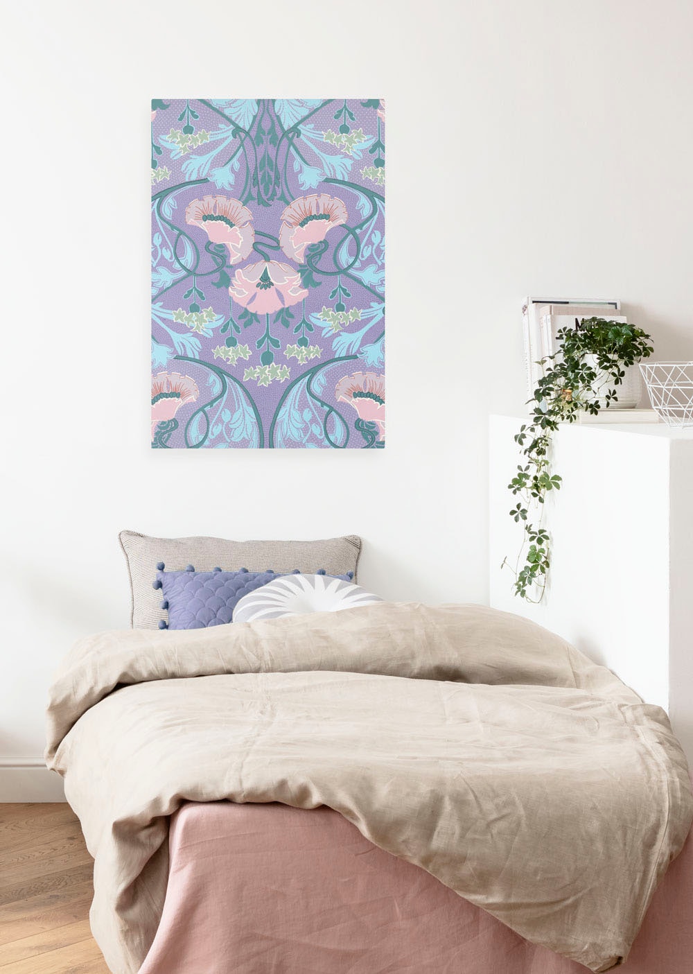 Image of Komar Leinwandbild "Mandala Mauve - Grösse 60 x 90 cm" Natur 1 Stk. tlg. Keilrahmenbild mi Echtholzrahmen