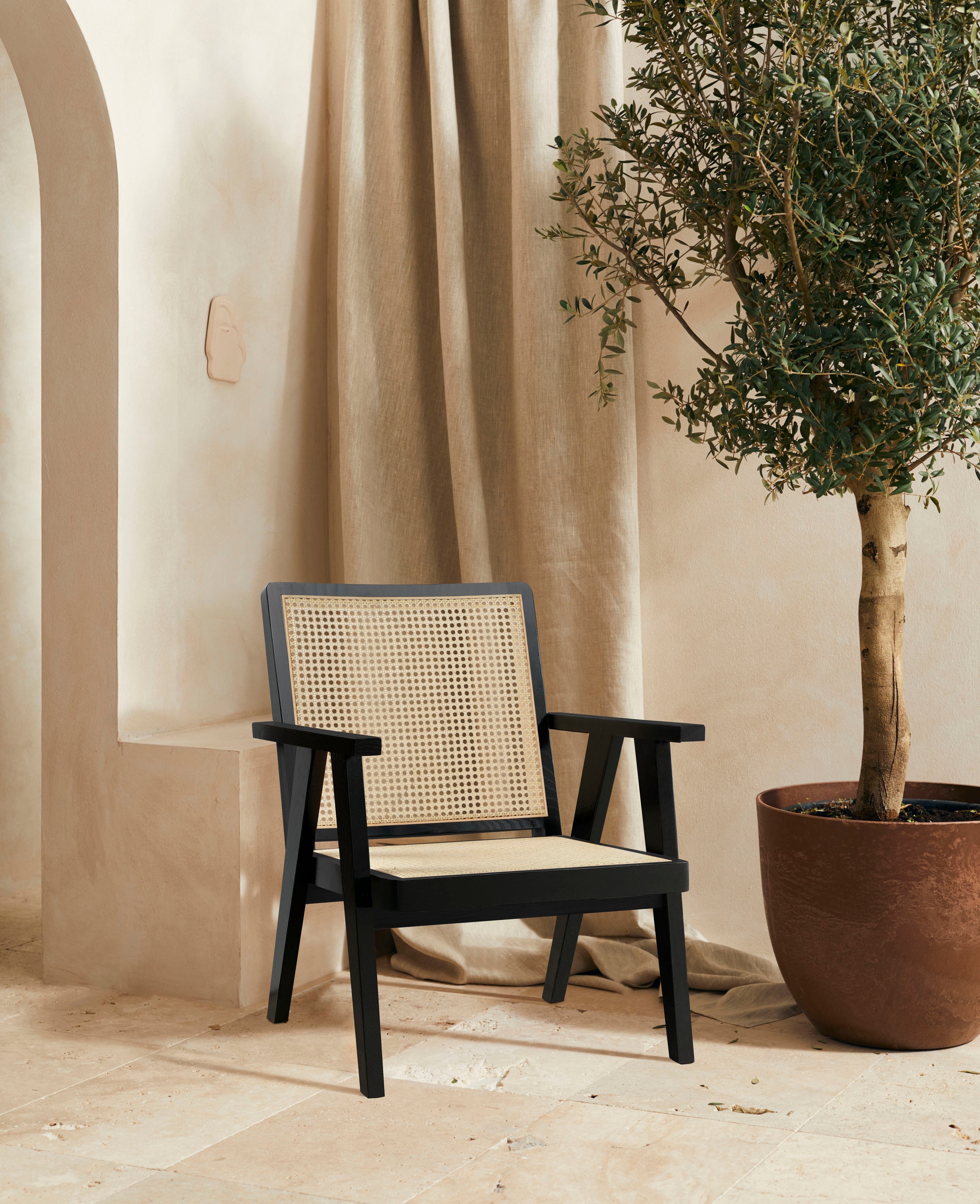 Image of LeGer Home by Lena Gercke Rattanstuhl »Alena«, mit Rattan Einsätzen in der Rückenlehne und Sitzfläche bei Ackermann Versand Schweiz