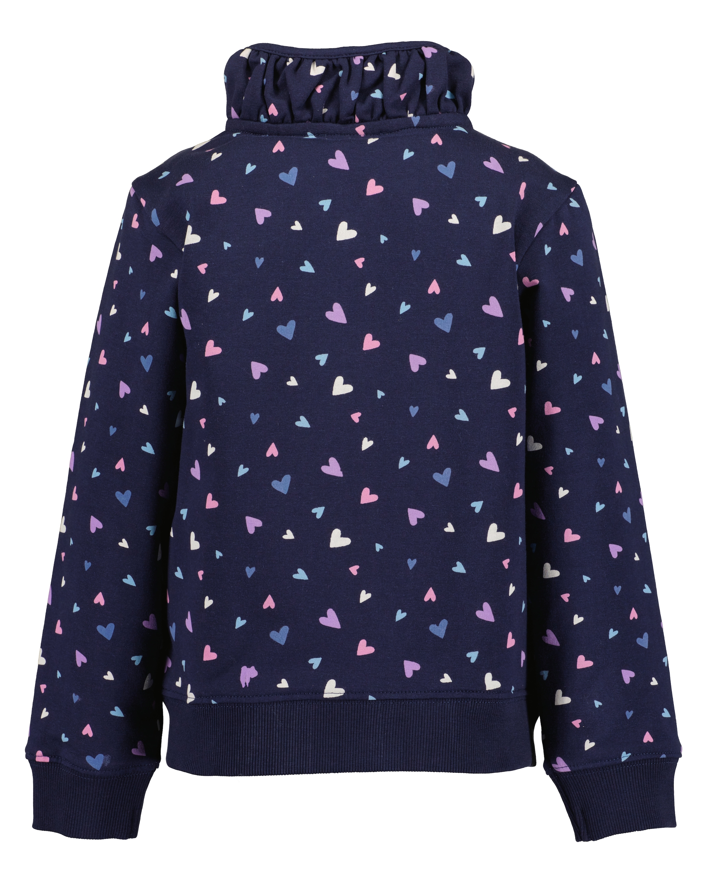 Blue Seven Veste sweat mélange de coton, impression intégrale, col montant