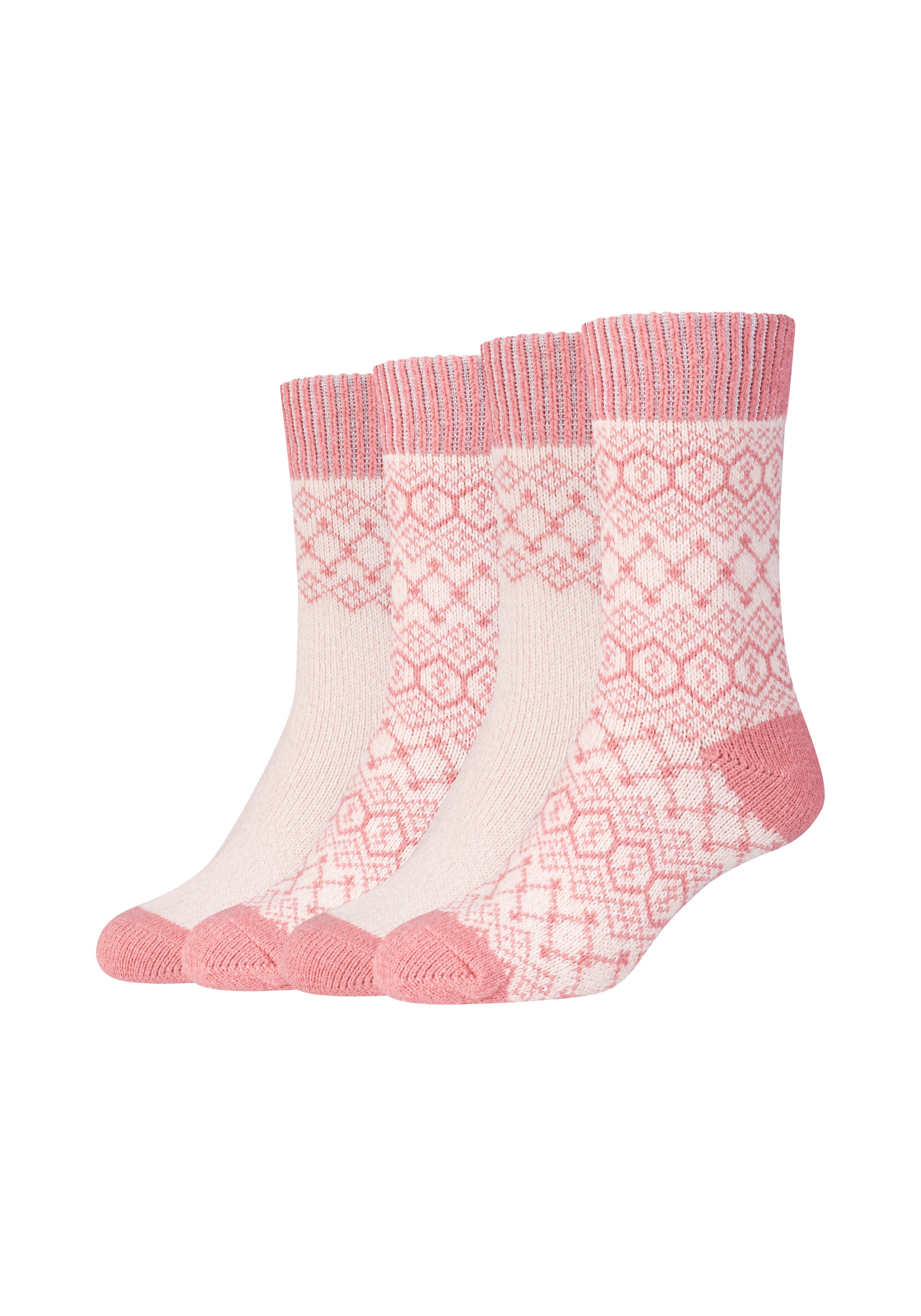 Image of Camano Socken kuschelige Damen-Socken, mit Jacquardmuster, 4 Paar im Set
