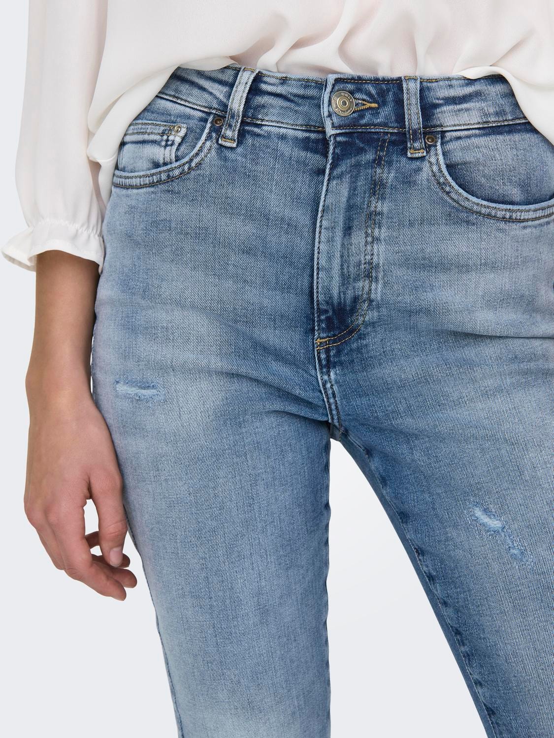 ONLY Skinny-fit-Jeans »ONLFOREVER ICON HW SK LAK DNM GEN476NOOS«, mit Destroyed Effekt