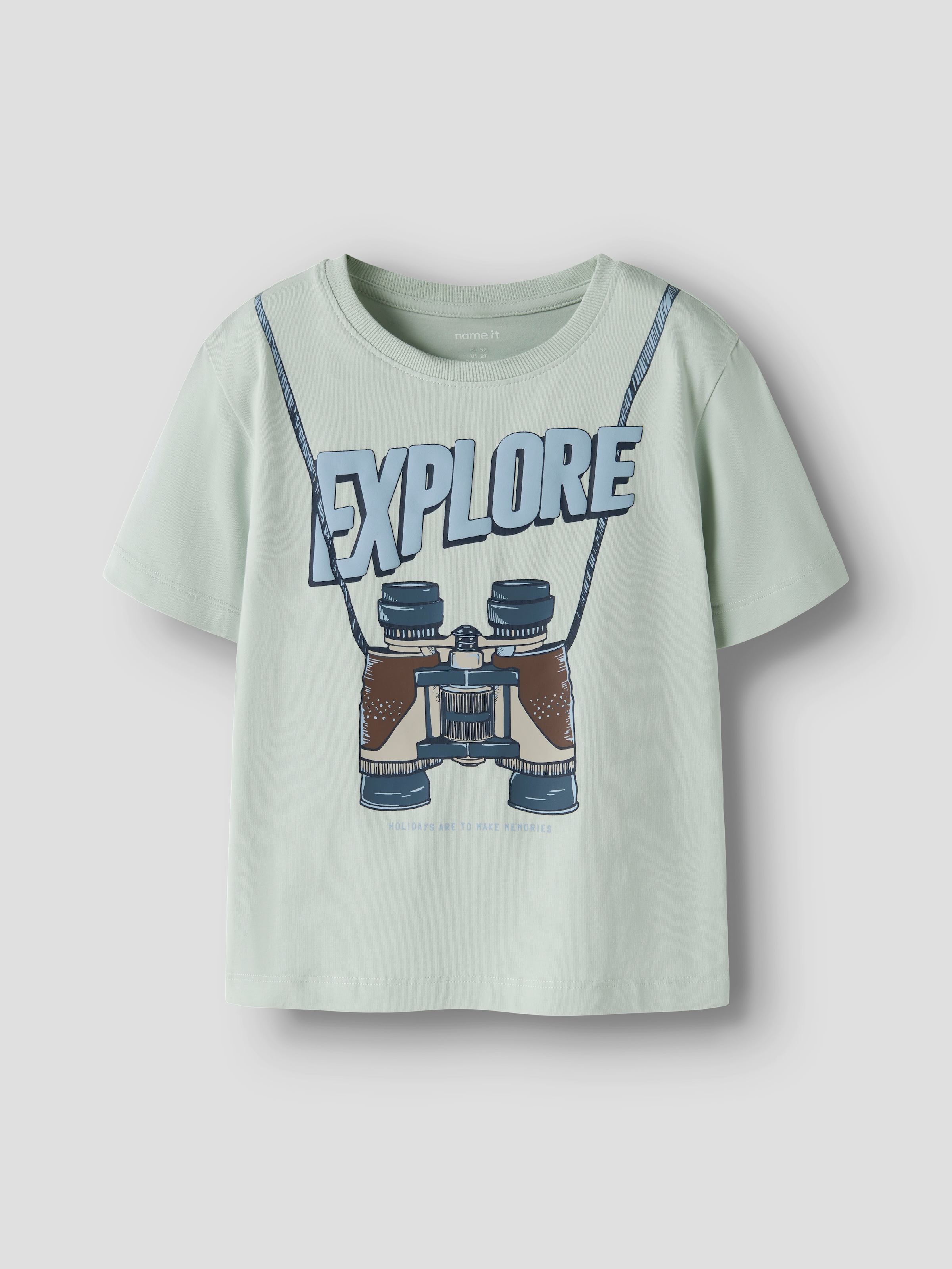 Name It T-shirt »NMMHOLLI SS NREG TOP BOX« mélange coton, coupe régulière