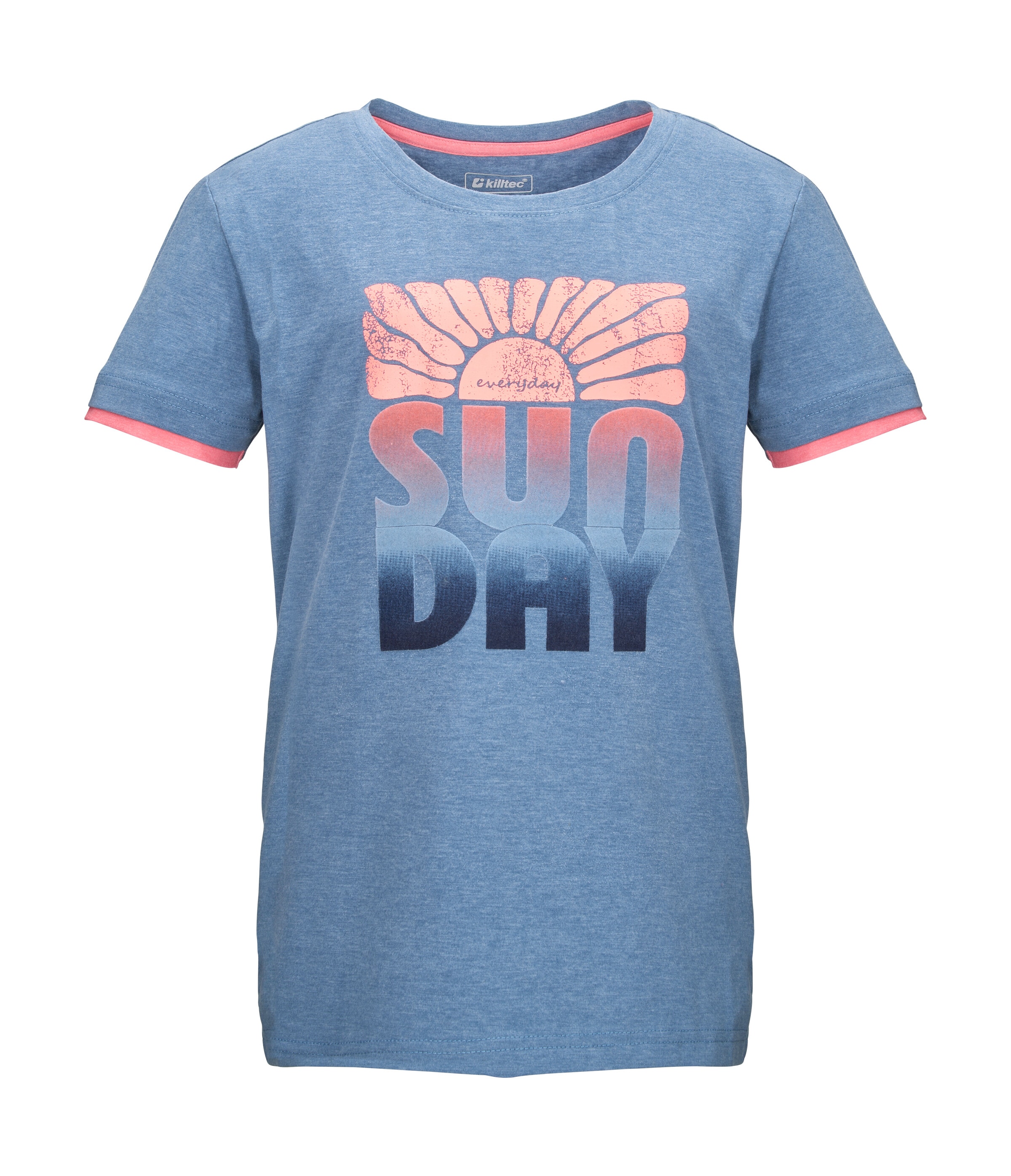 Image of Killtec T-Shirt "KOS 133 GRLS TSHRT" Farbenfrohes Mädchen-T-Shirt mit „Sunday“-Print