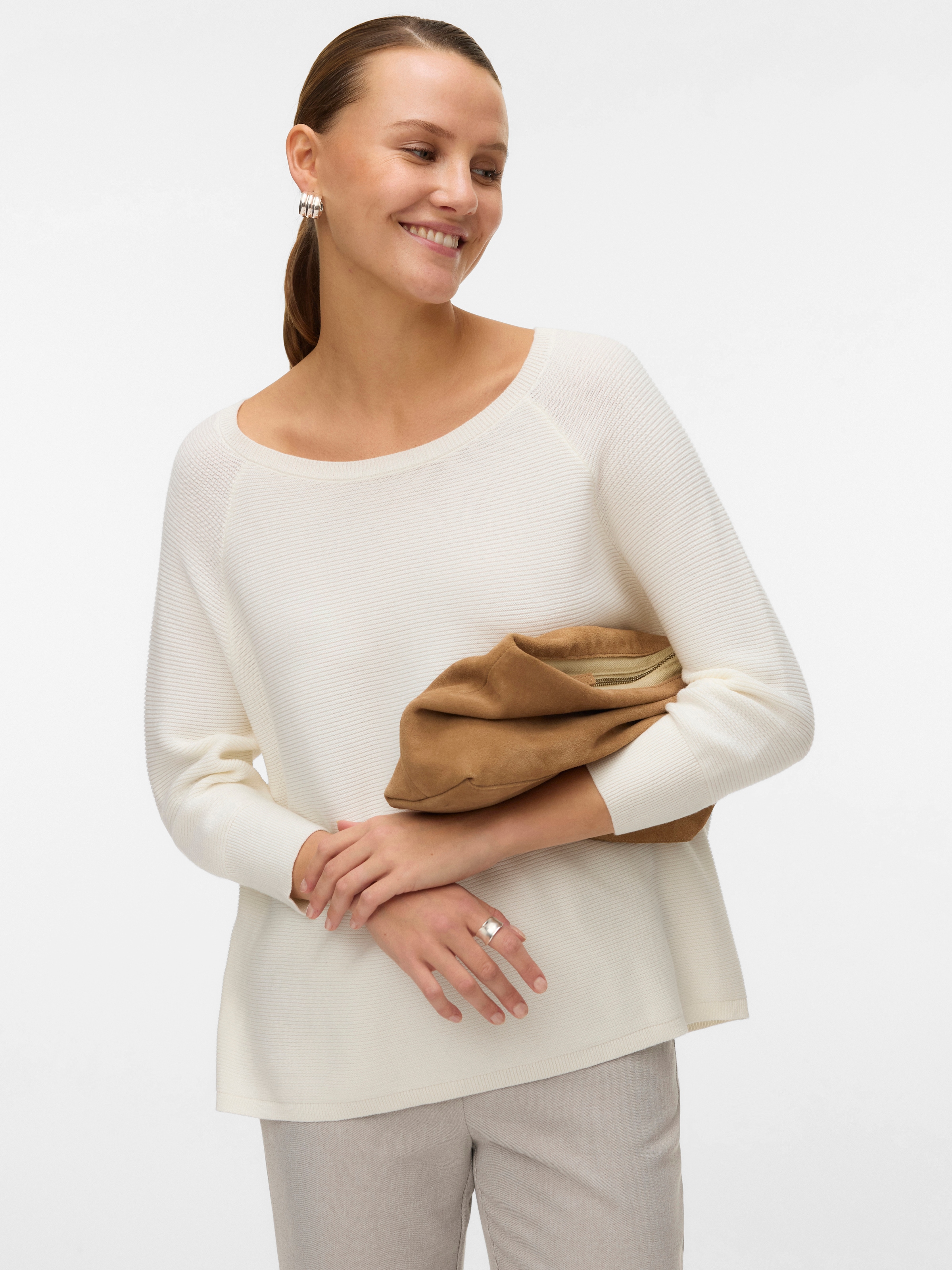 Image of Vero Moda Strickpullover "VMNEW NORA 3/4 BOATNECK PULLOVER NOOS"