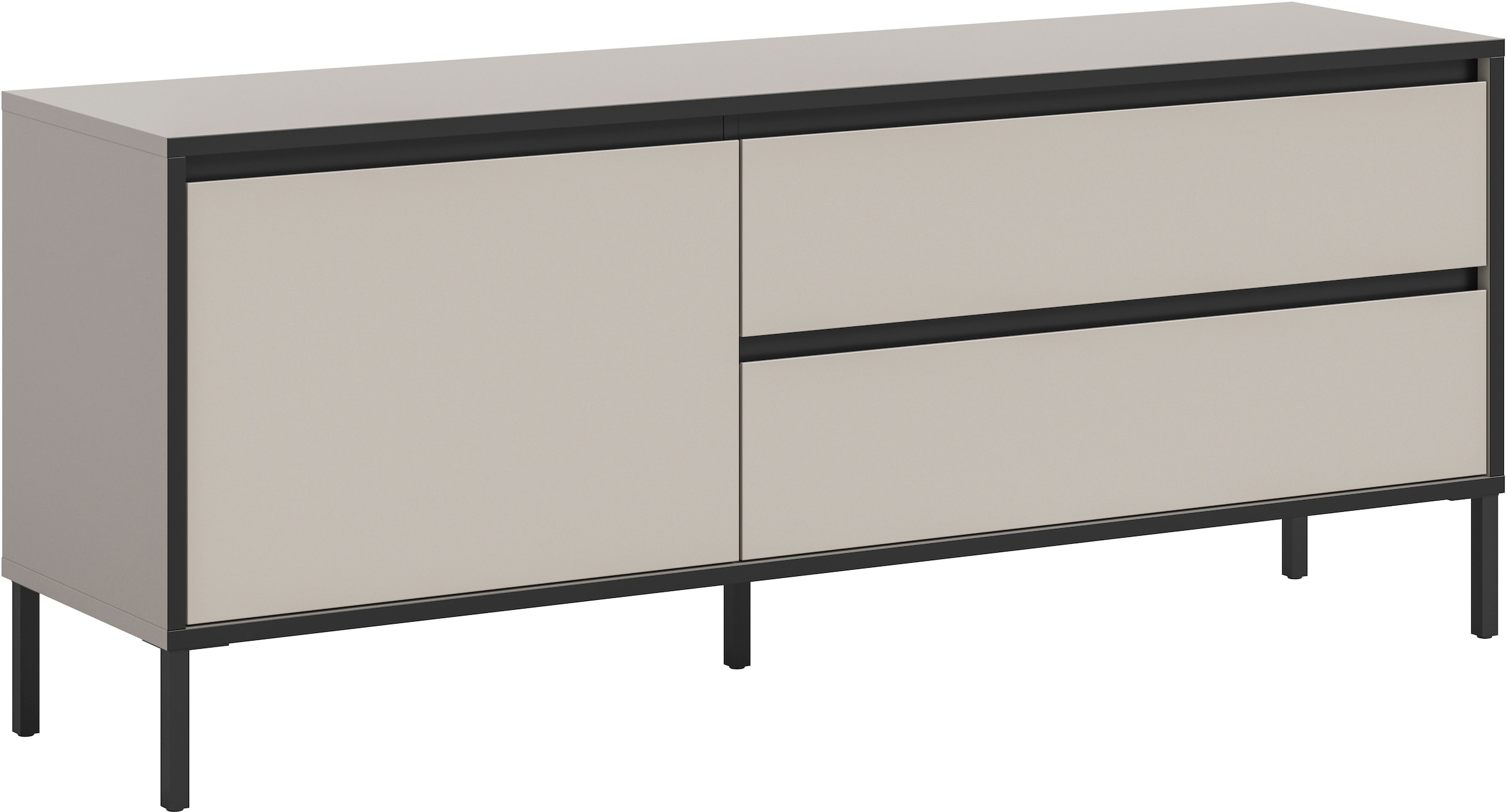Image of Home affaire Lowboard "NORT, Breite: 150cm, mit Metall Stabfuss, 1 Klappe, 2 Schubkästen" TV-Lowboard, Mediaschrank, Mediaboard, TV-Schrank, Schrank, Board