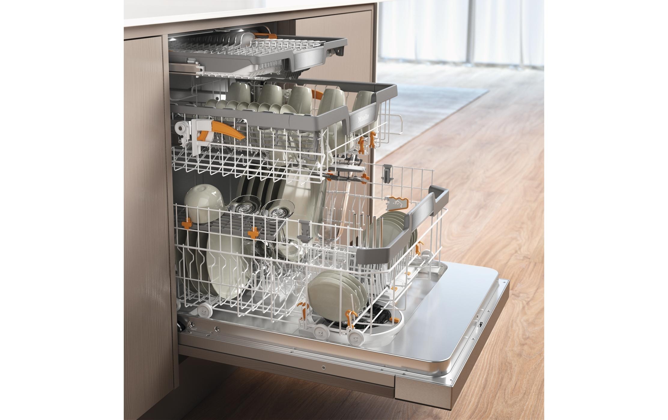 Miele teilintegrierbarer Geschirrspüler »G 17710-60 SCi AutoDos Obsidianschwarz«, 14 Massgedecke