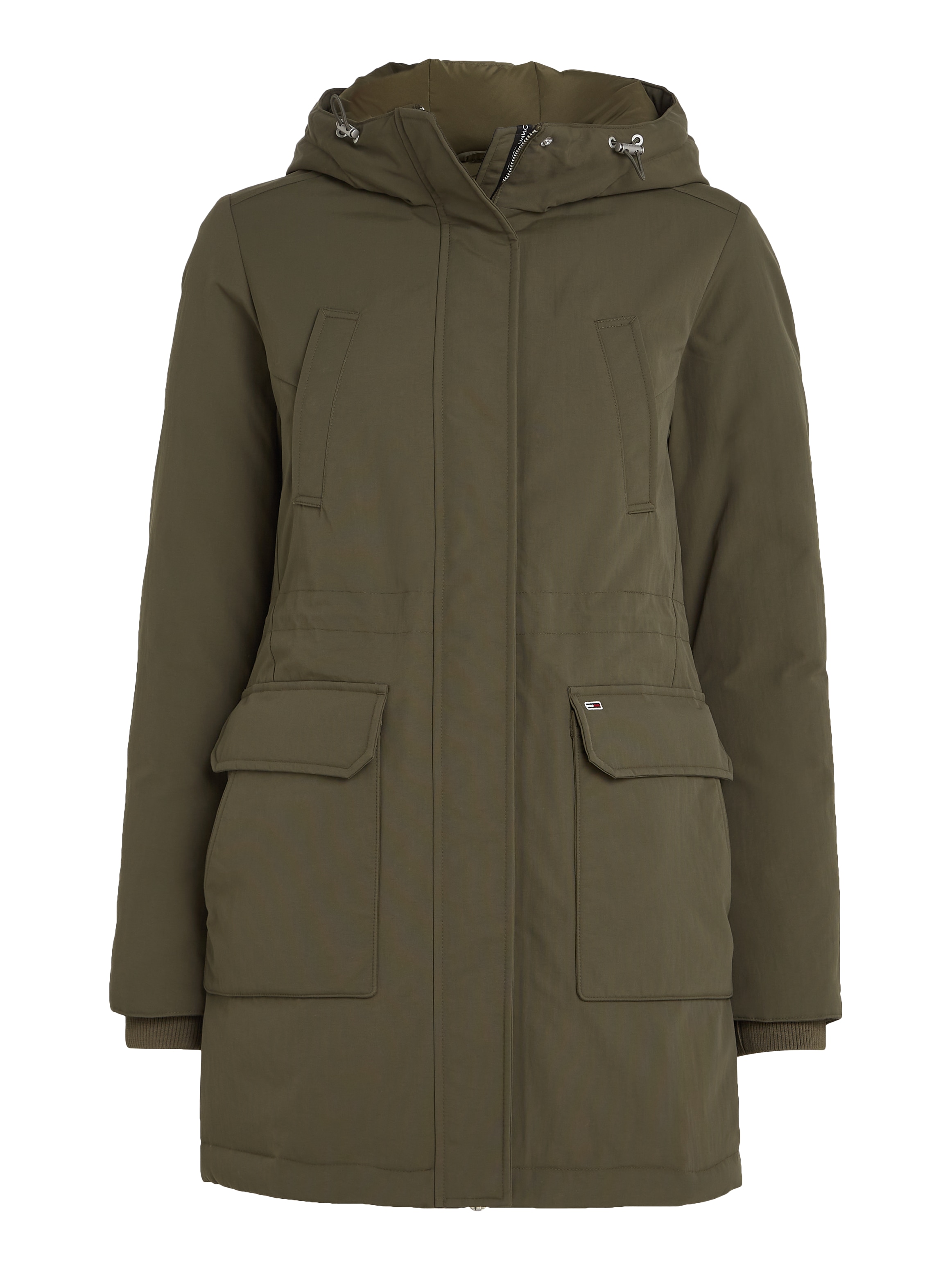 TOMMY JEANS Wintermantel »TJW TECHNICAL DOWN PARKA«, mit Logostickerei