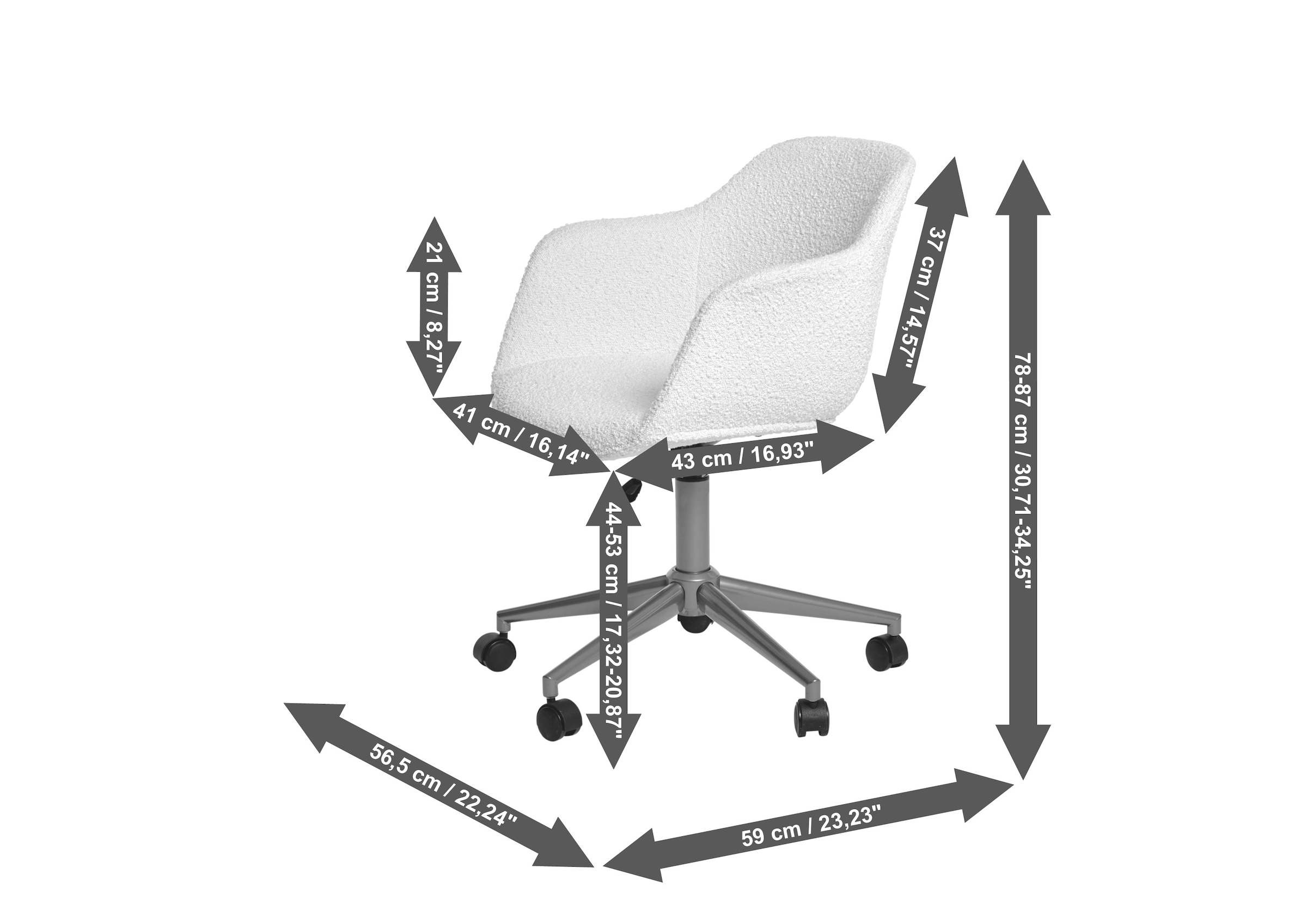 Jahnke Schreibtischstuhl »SHELL WORX« () 1 Stk.Büro-/ Schreibtischstuhl, höhenverstellbar, Samt, Gestell in Gold-Look
