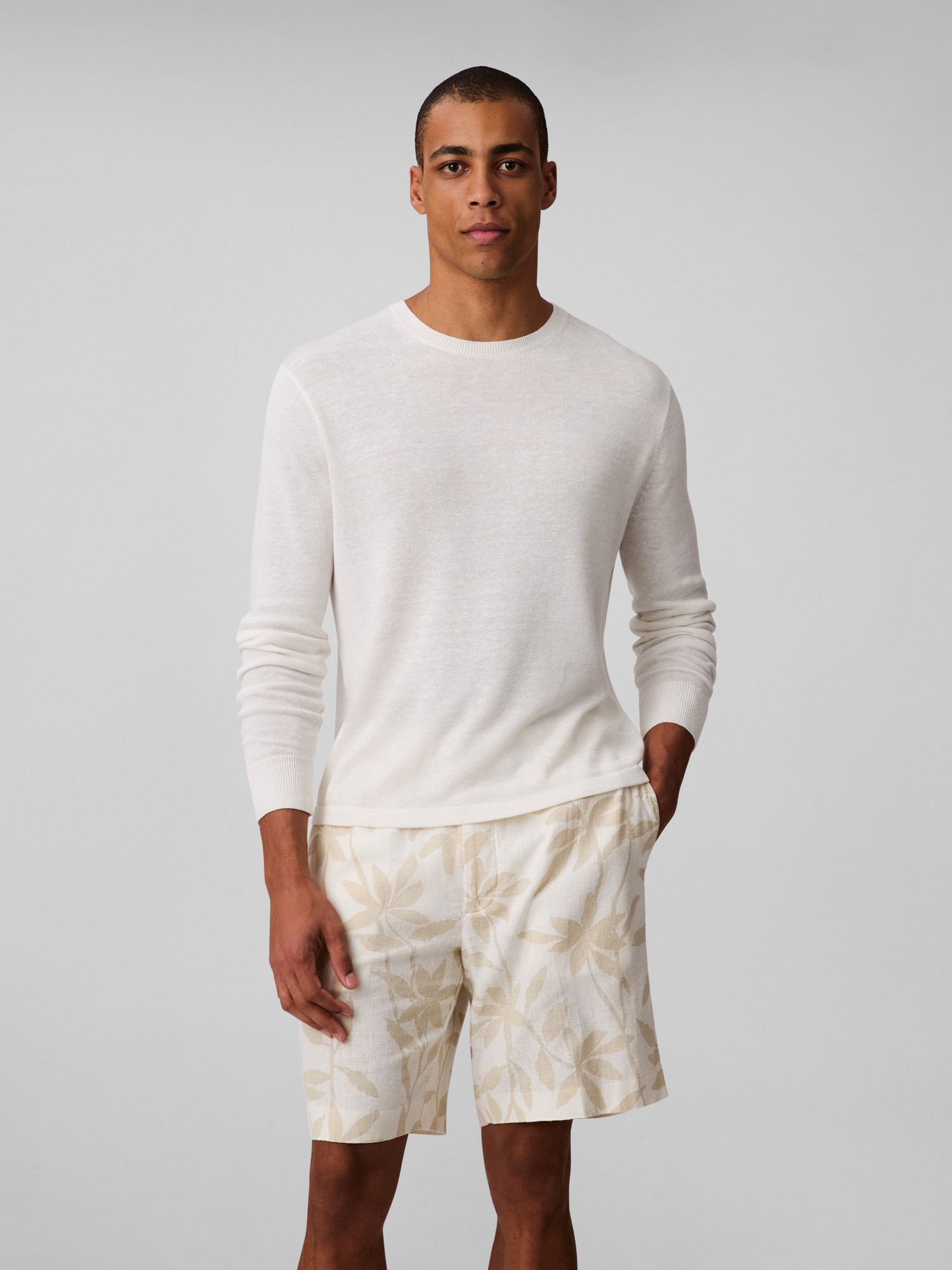 Image of Calvin Klein Jeans Shorts "LINEN AOP PULL ON SHORT" Mit elastischem Bund