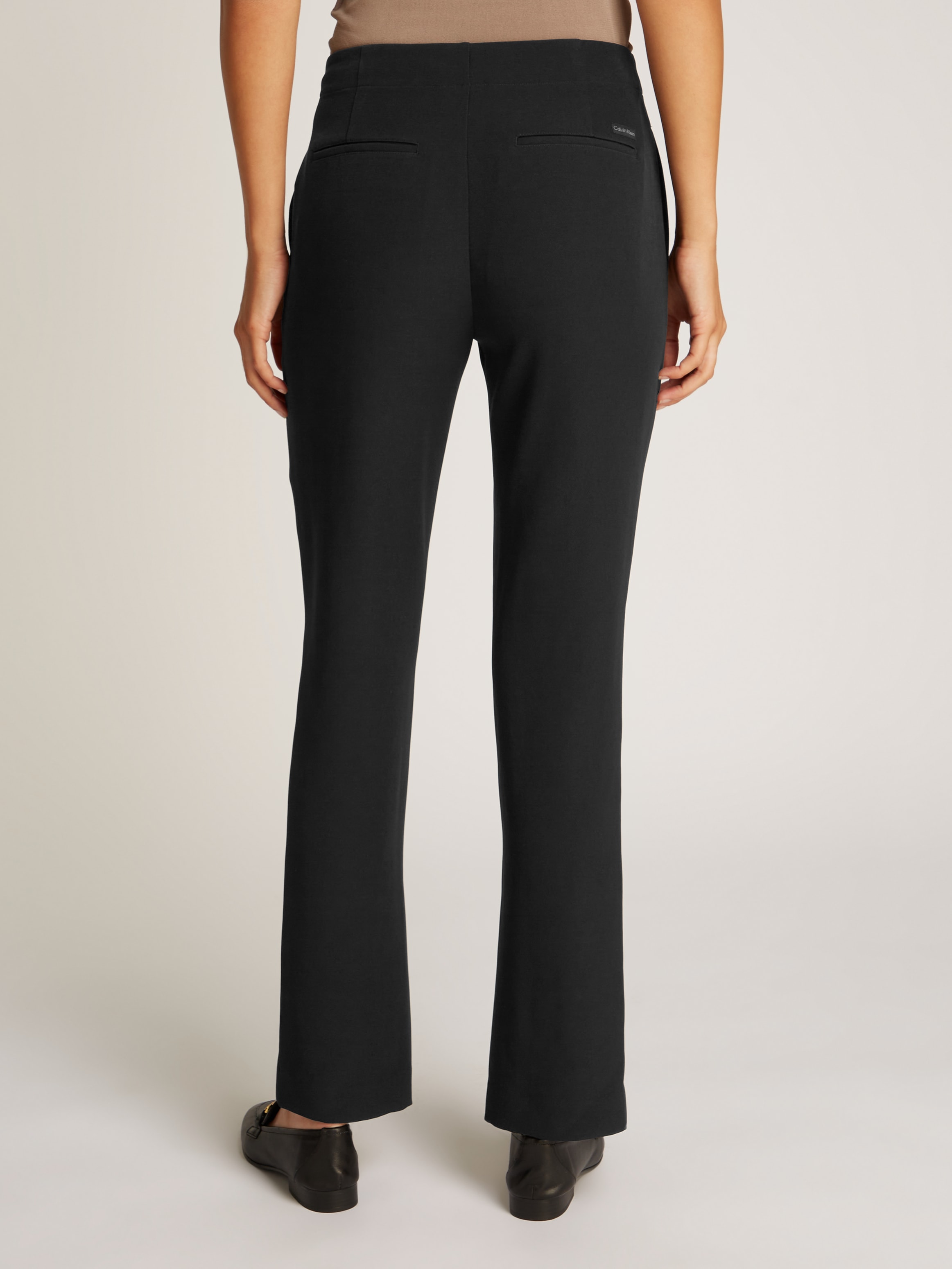 Calvin Klein Jeans Bootcuthose »SPLIT HEM SLIM LEG PANT«, Gesässtaschen, Logodruck