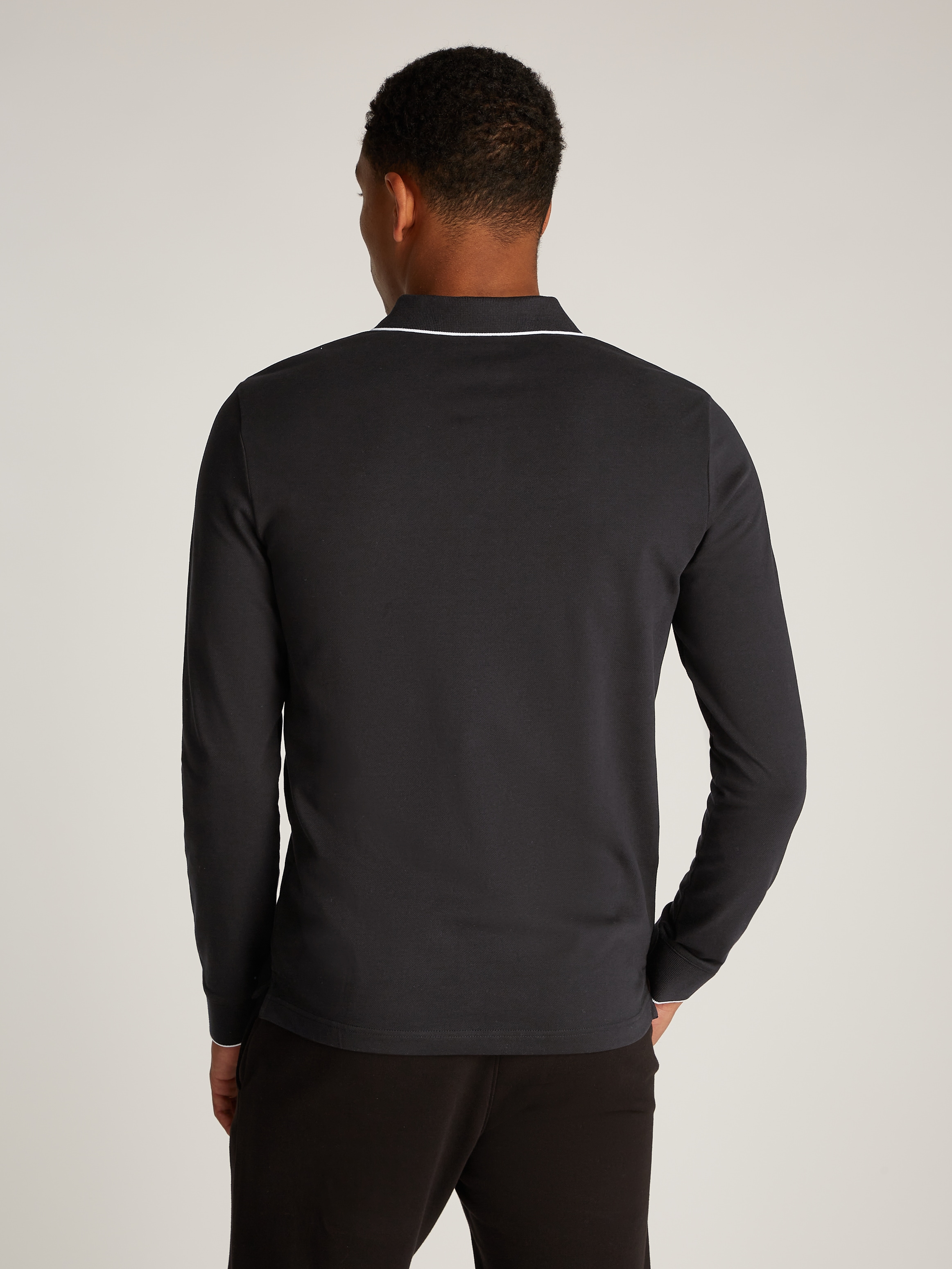 Calvin Klein Poloshirt »STRETCH PIQUE TIPPING LS POLO«