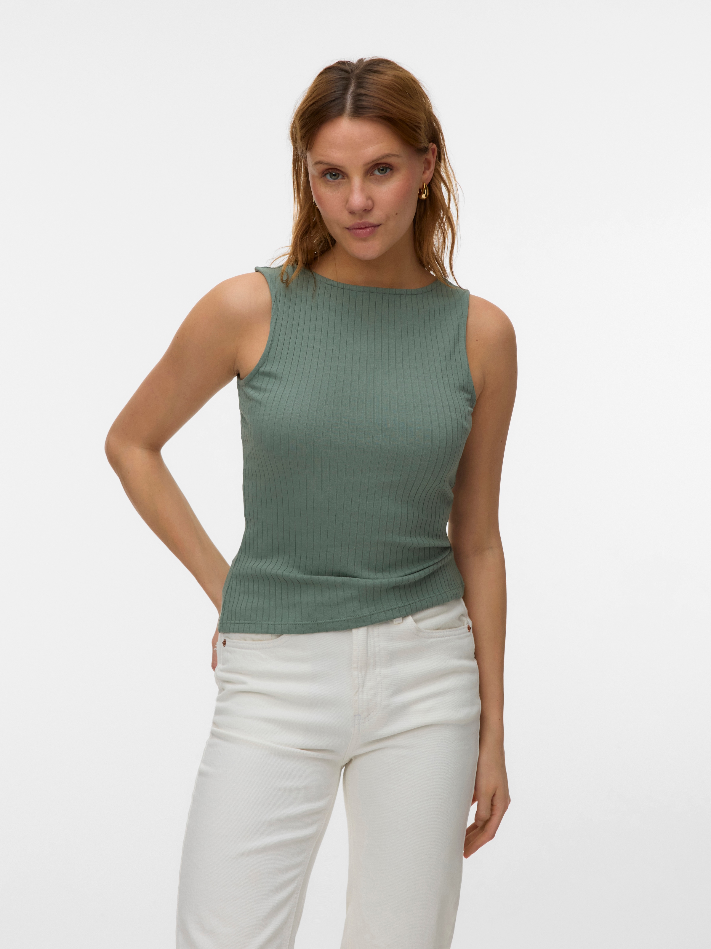 Image of Vero Moda Shirttop "VMRUBY SL TOP JRS NOOS" Baumwollmischung