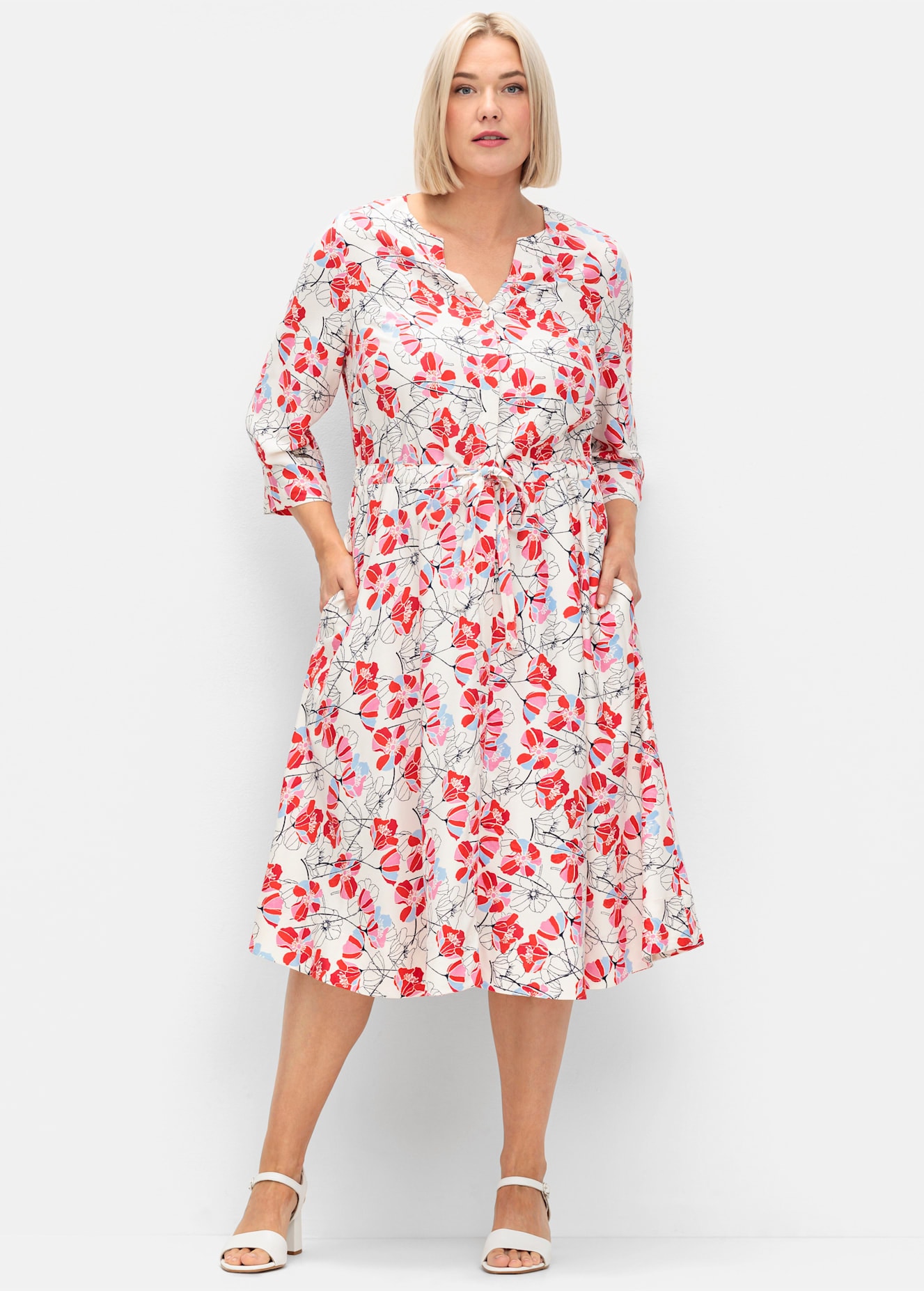 Image of Sheego Druckkleid "Kleid" Eingrifftaschen