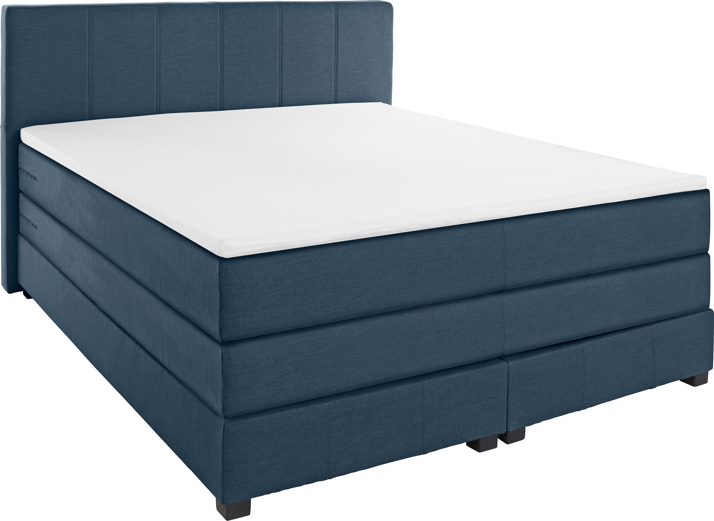 GOODproduct Boxspringbett »Peetu«, Taschenfederkern-Matratze, in 4 Breiten und 4 Farben, incl. Topper