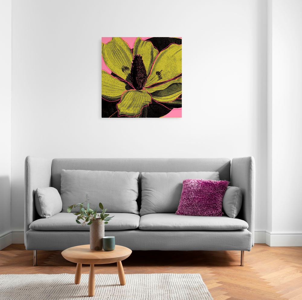 Image of Komar Leinwandbild "Yellow Fusion - Grösse 60 x 60 cm" Natur 1 Stk. tlg. Keilrahmenbild mi Echtholzrahmen