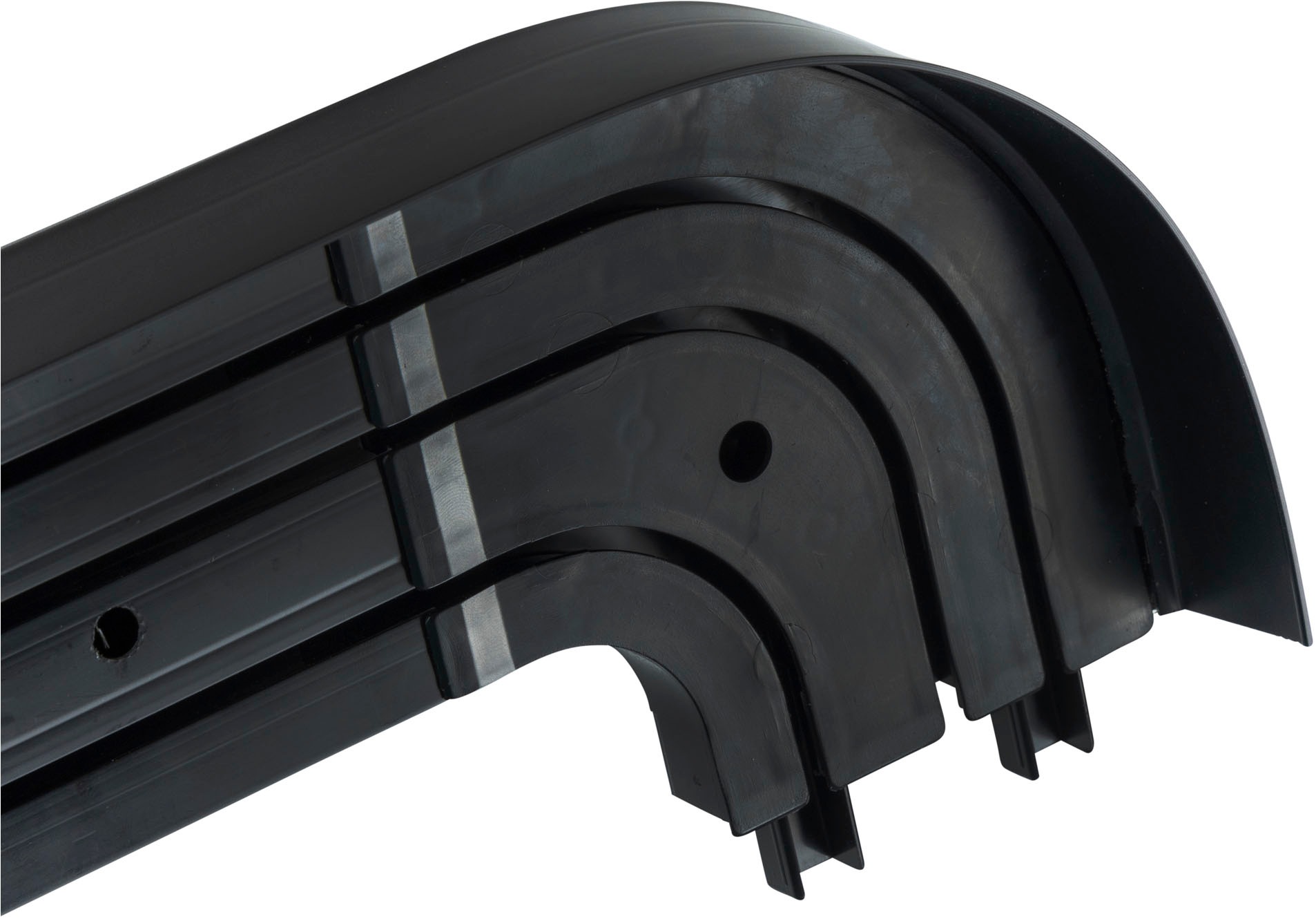 SN DECO GROUP Vorhangschiene »SH3« 3 läufig-läufig Fixmass Set 3-läufig,inkl. Rundbögen, Blende 5 cm, vorgebohrt, Innenlauf