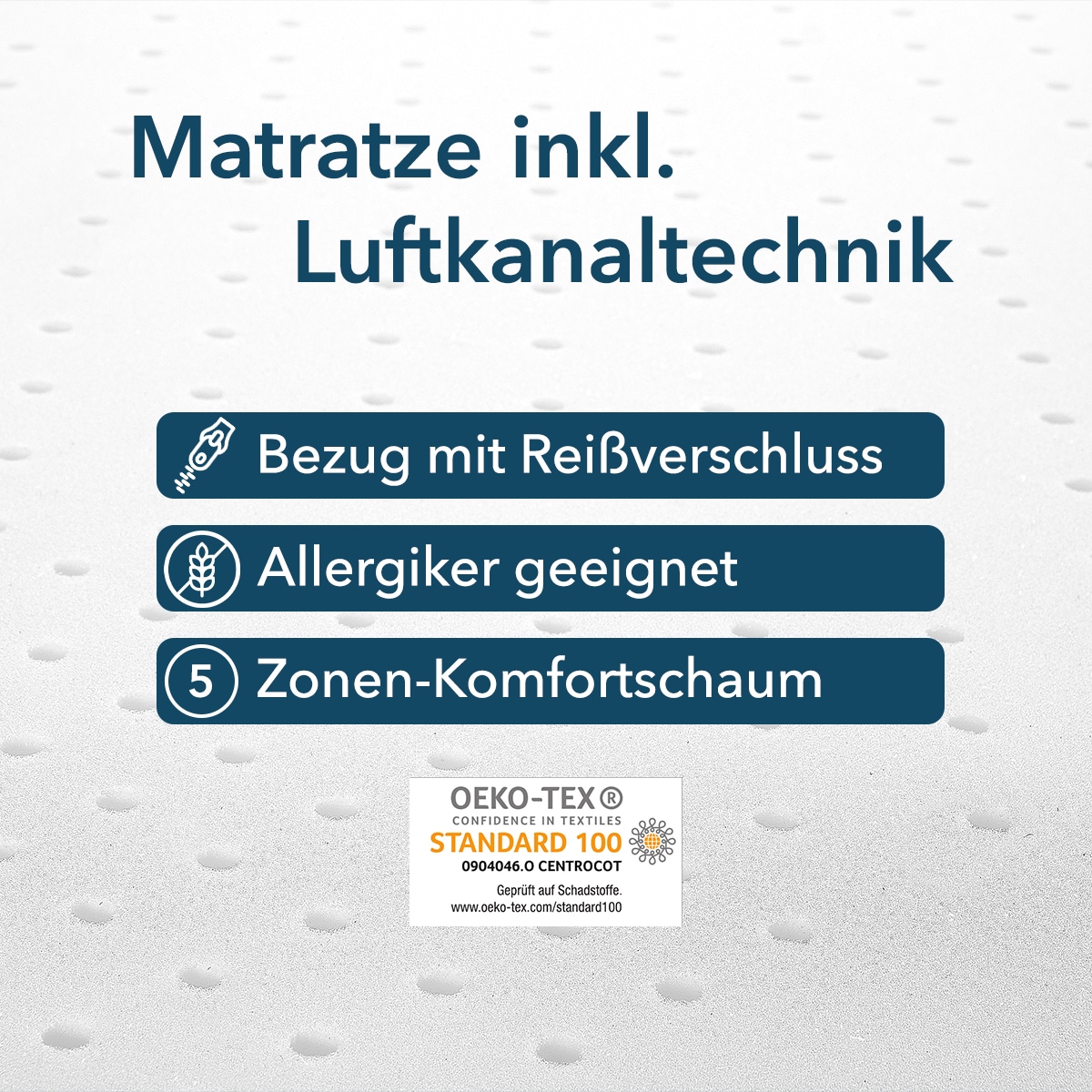 DI QUATTRO Komfortschaummatratze »Matratze Airy Form Luxus, Matratze in 90x200 cm und weiteren Grössen« 29 cm hoch 1 Stk. tlg. Die Matratze, die atmet. Extra hoch und komfortabel, Schnäppchenpreis