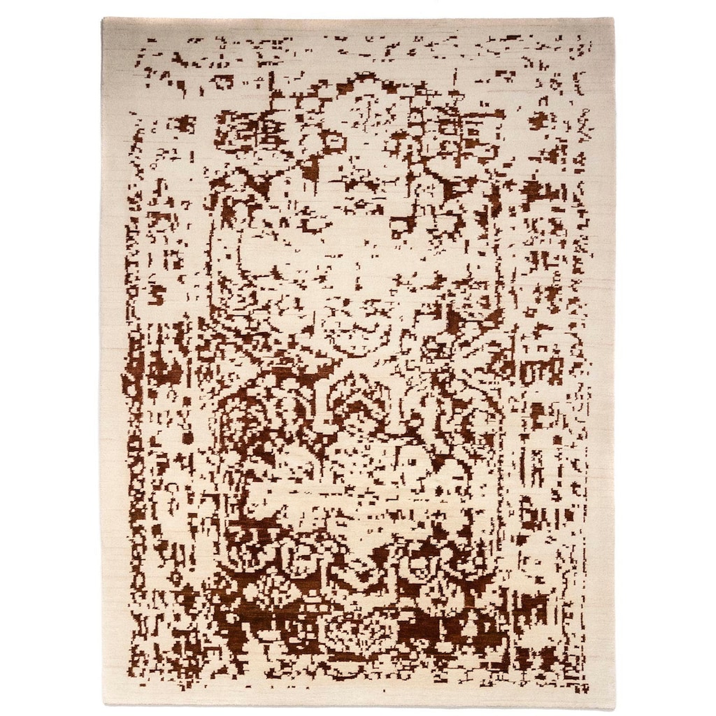 morgenland Designteppich »Nepal Abstrakt Beige 348 x 256 cm«, rechteckig