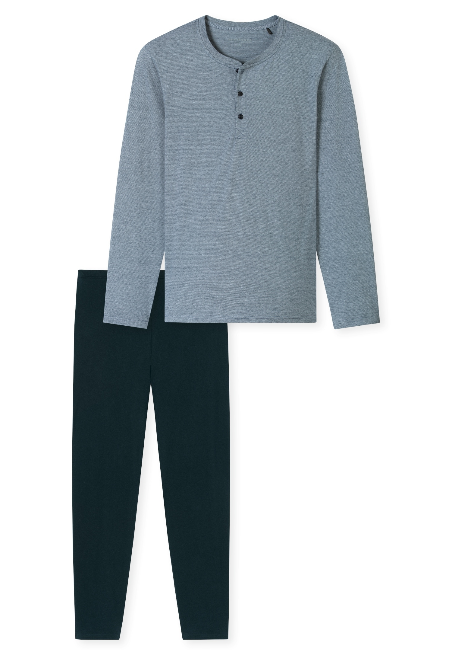 Schiesser Schlafanzug »"Casual Essentials"«, mit feinen, gestrickten Ringeln