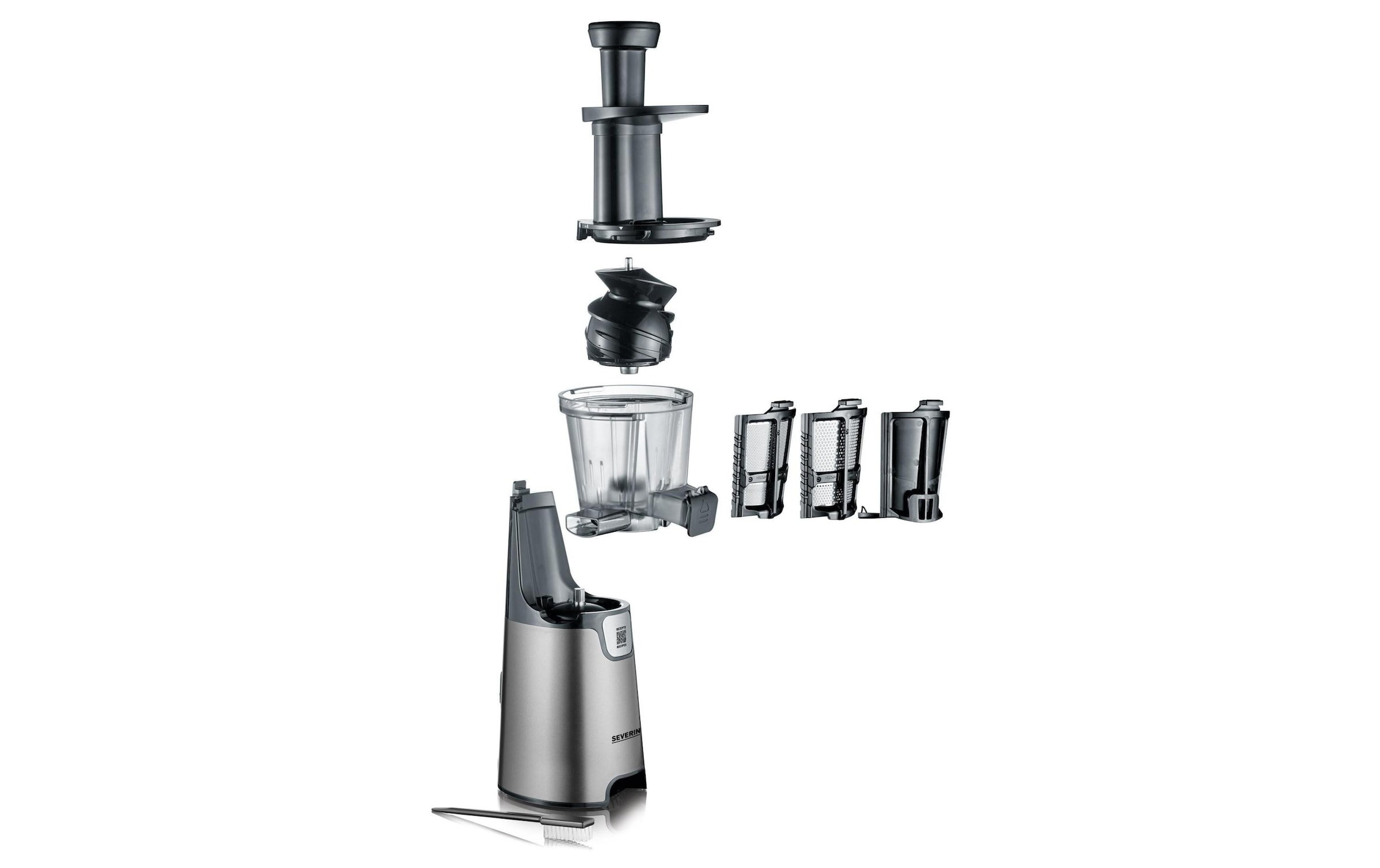 Severin Slow Juicer »Slow Juicer ES 3571«, 150 W, Anti-Rutsch-Füsse, Reinigungsbürste, Saftauffangbehälter, Siebeinsatz