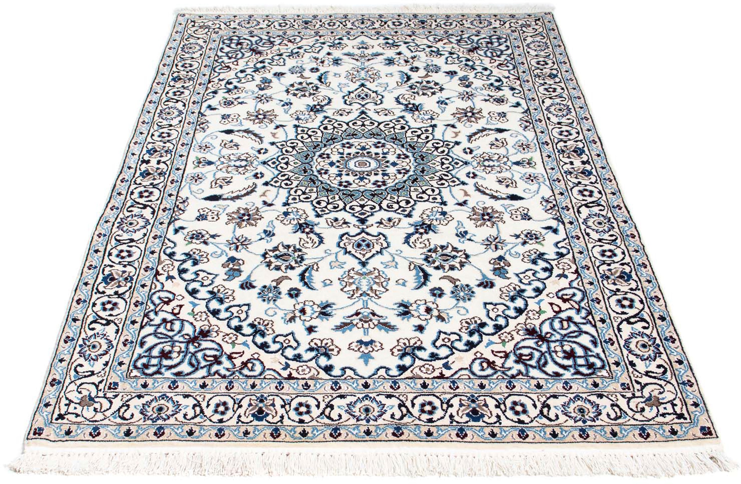 Image of morgenland Orientteppich »Perser - Nain - Royal - 173 x 111 cm - beige«, rechteckig, 10 mm Höhe, Wohnzimmer, Handgeknüpft, Einzelstück mit Zertifikat bei Ackermann Versand Schweiz