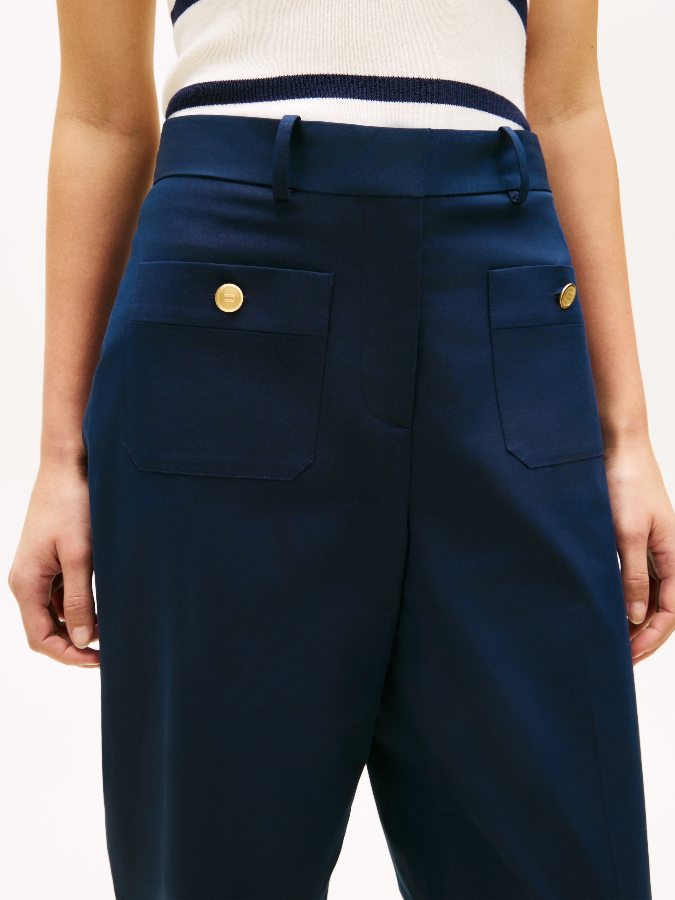 Tommy Hilfiger Chinos »PREPPY COTTON WIDE LEG CHINO«  avec plis repassés, taille mi-haute