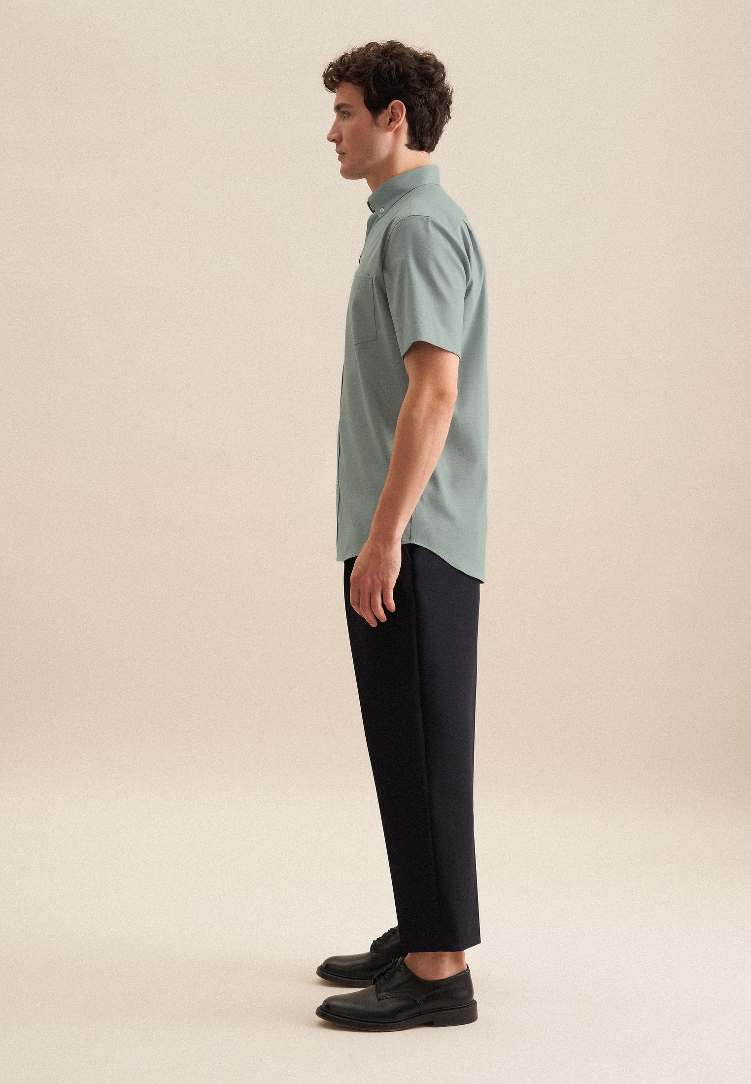 seidensticker Businesshemd »Regular« Regular 1/2 Button-Down-Kragen Struktur