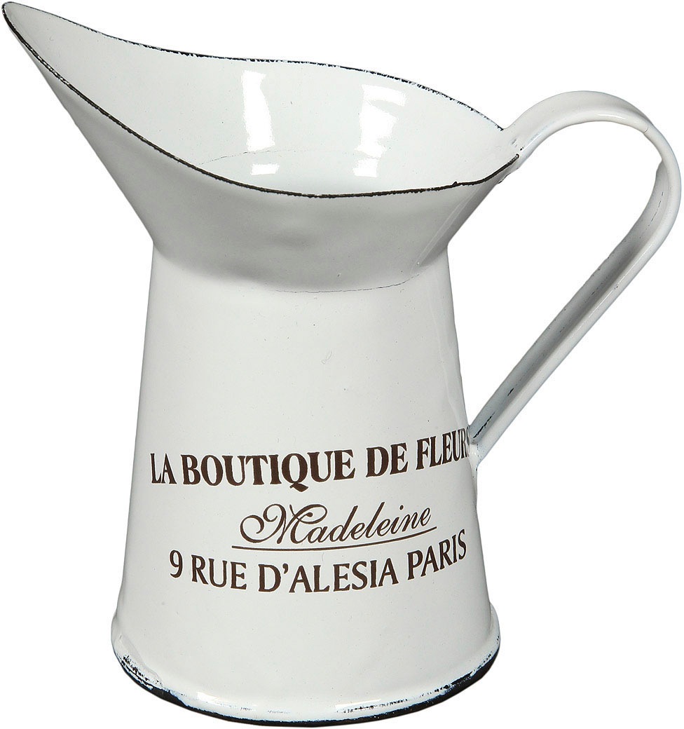 Image of Ambiente Haus Kanne "Krug aus Emaille klein in Antikweiss" 1 Stk. tlg.