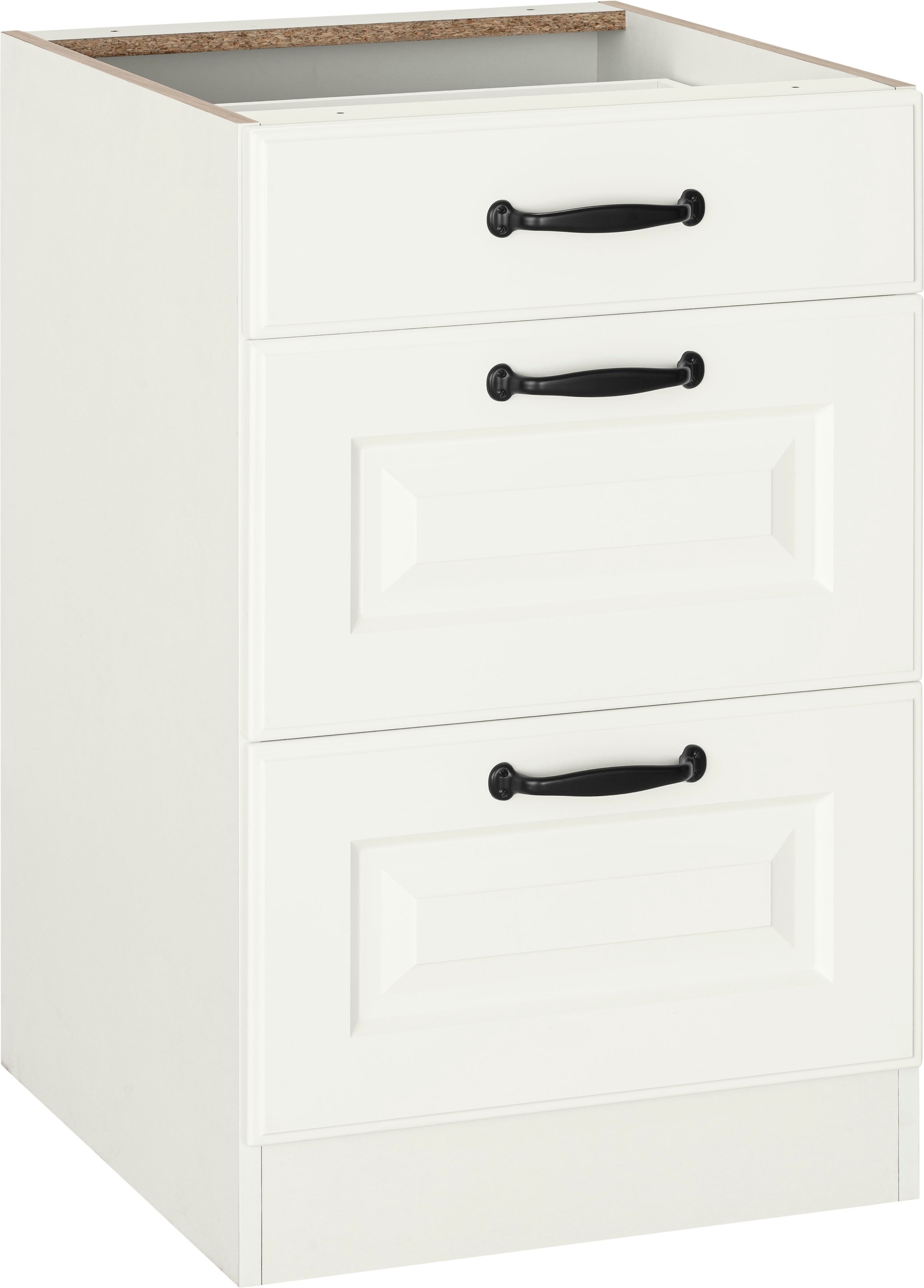 Image of wiho Küchen Auszugsunterschrank »Erla«, 50 cm breit mit Kassettenfront, 2 grossen Auszügen, ohne Arbeitsplatte bei Ackermann Versand Schweiz