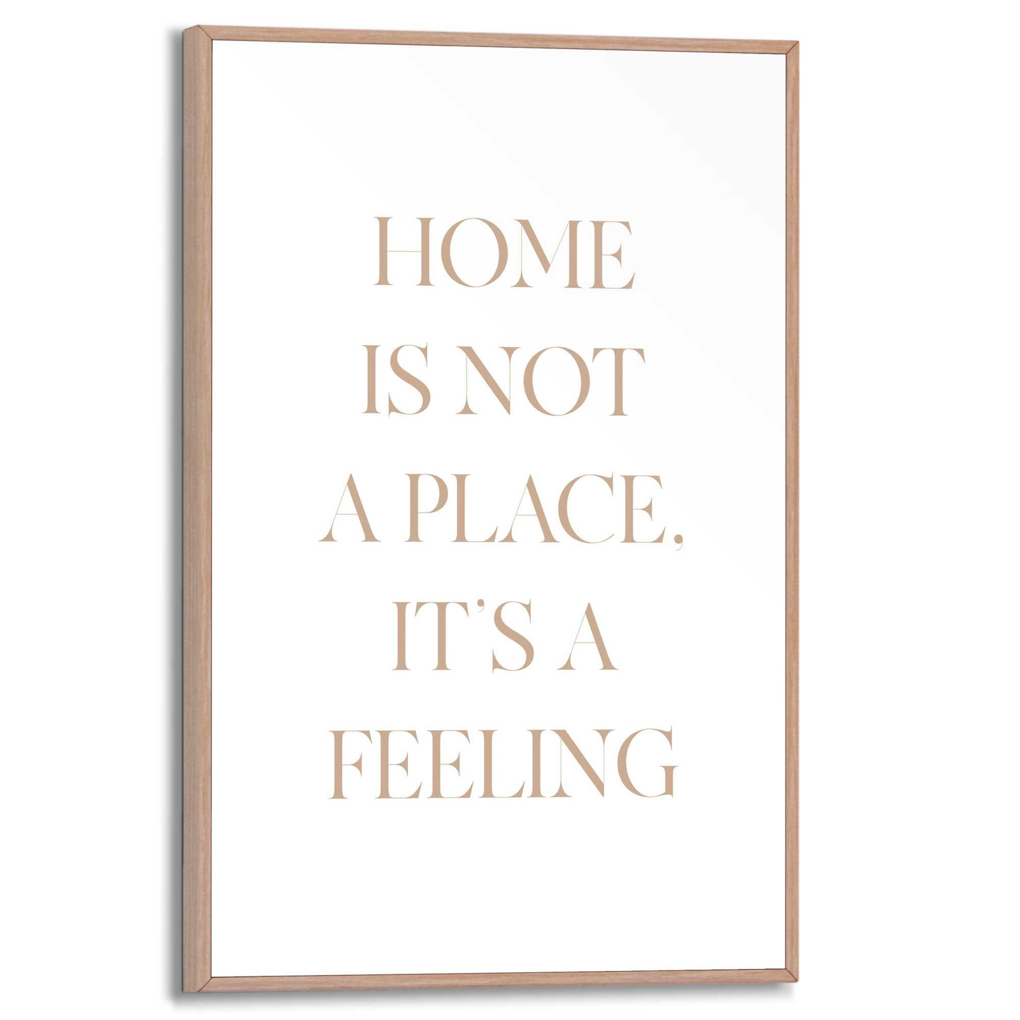 Image of Reinders Poster "Feeling Home" Wohnzimmer - Gold - MDF - Sprüche - 20x30 cm