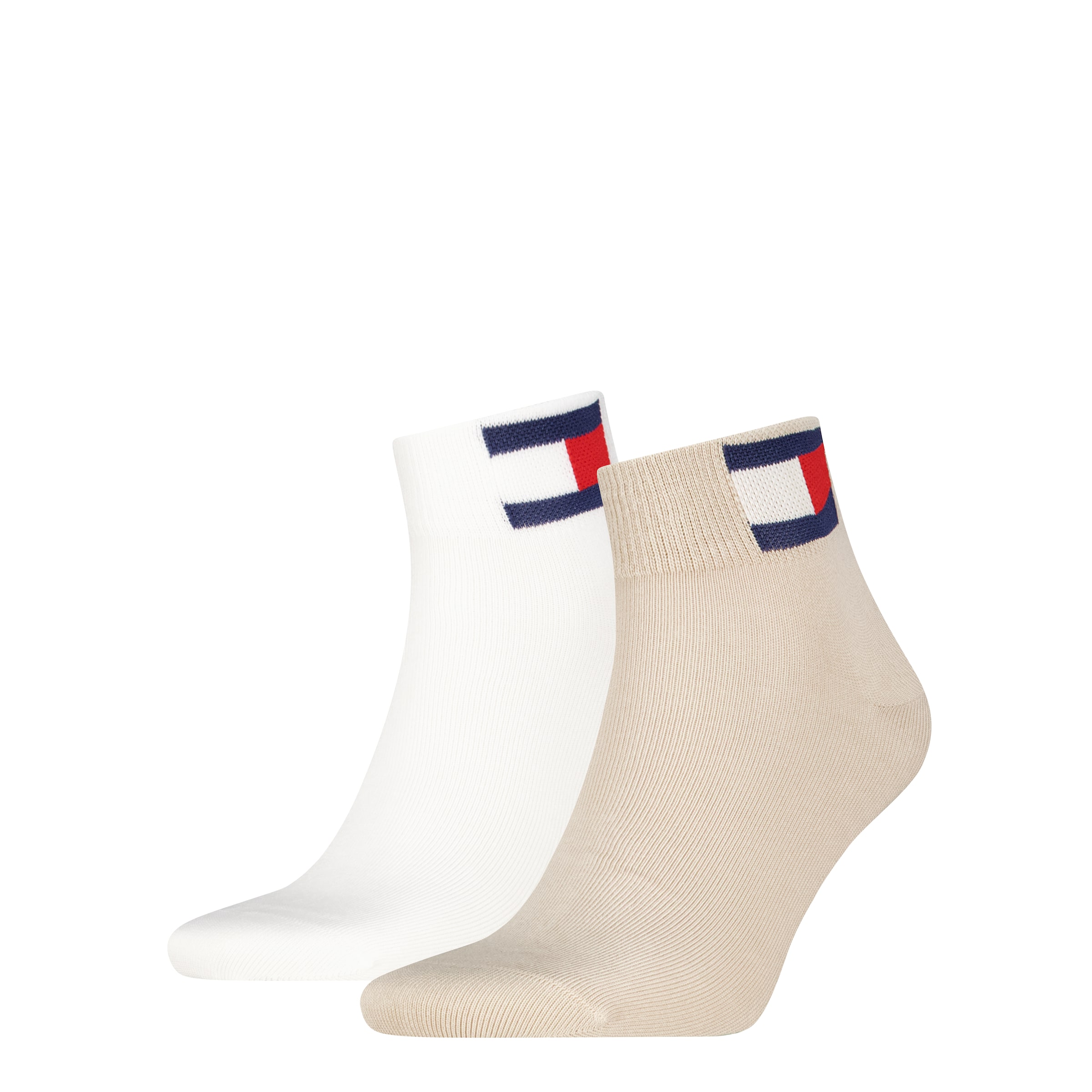 Image of Tommy Hilfiger Kurzsocken "TH UNI TJ QUARTER 2P FLAG" 2 Paar, Verstärkte Ferse und Spitze für zusätzliche Strapazierfähigkeit