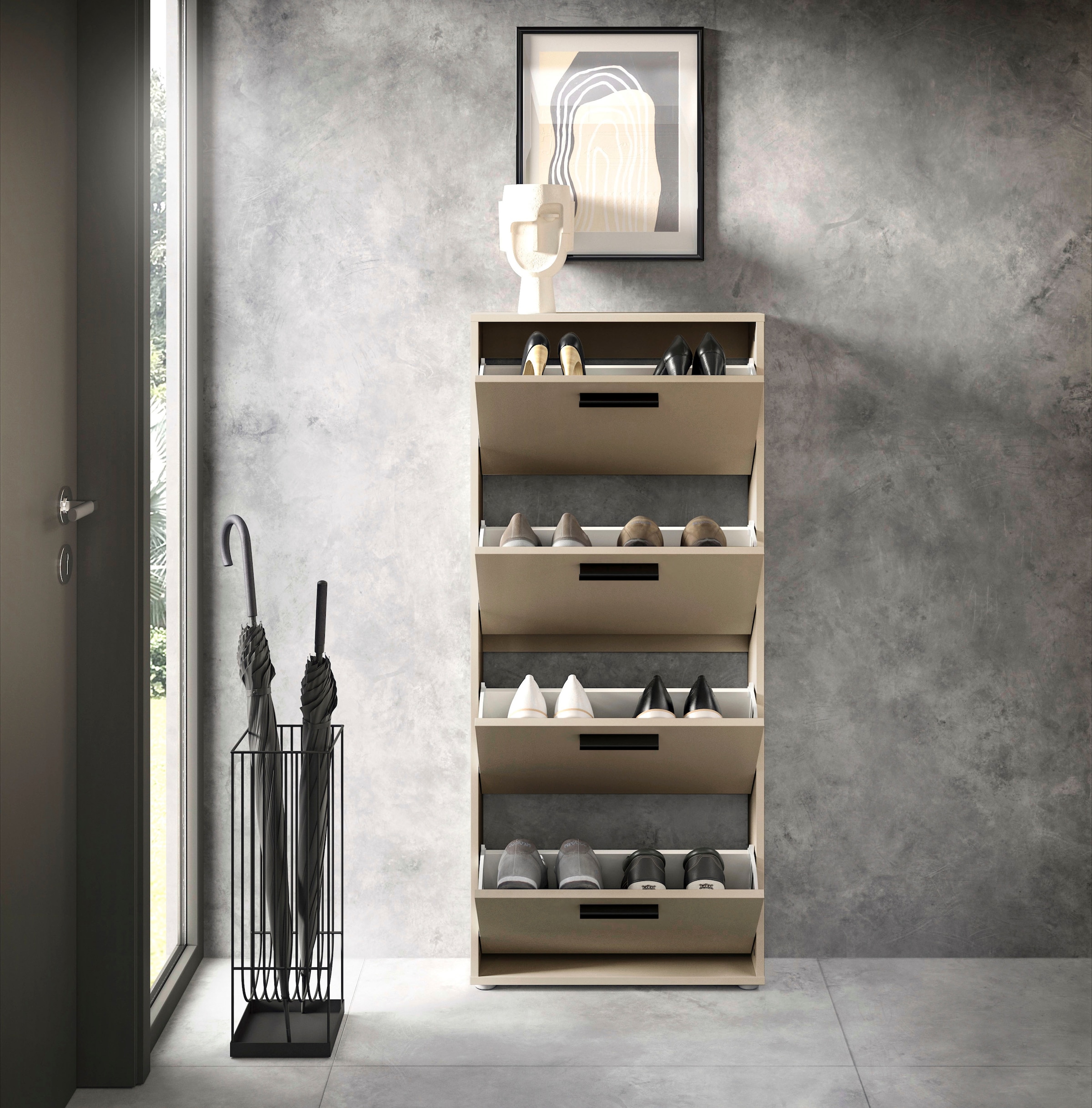 HBZ Basculeur de chaussures »Sam Schuhkipper, Schuhschrank BxHxT 59x136x17 cm« 1 cuis tlg. Breite 59cm, FSC-Mix Credit