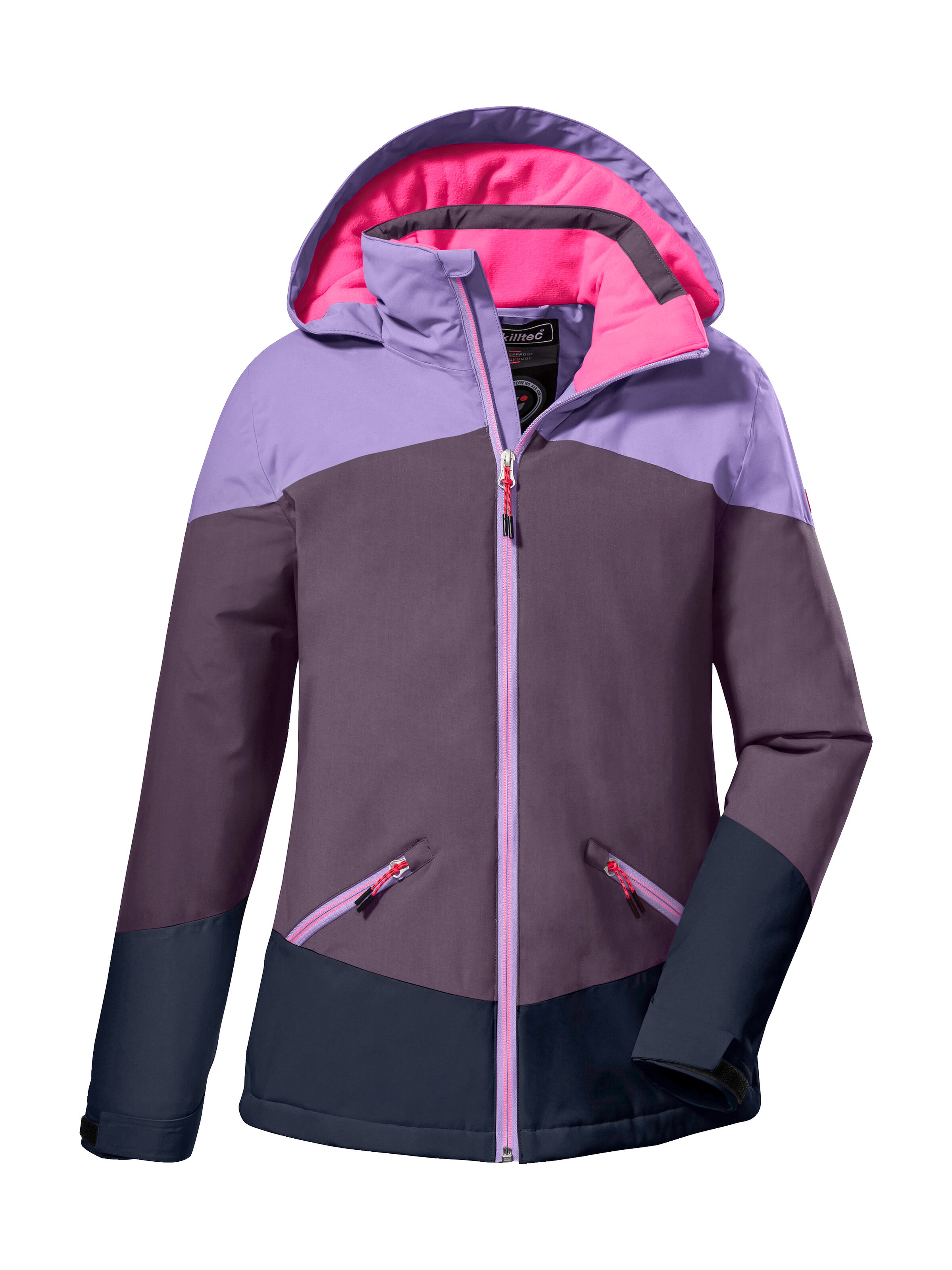 Killtec Outdoorjacke »KOW 195 GRLS JCKT«, Wasserdichte Winterjacke mit Colourblock, verstellbaren Details