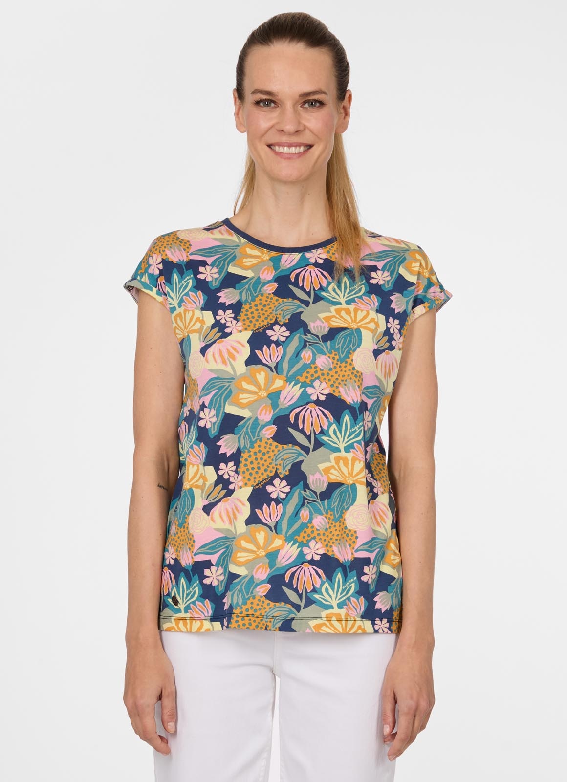 Image of Ragwear T-Shirt "DIONA PRINT" aus Baumwollmischung, mit Modal, normale Passform, Kurzarm