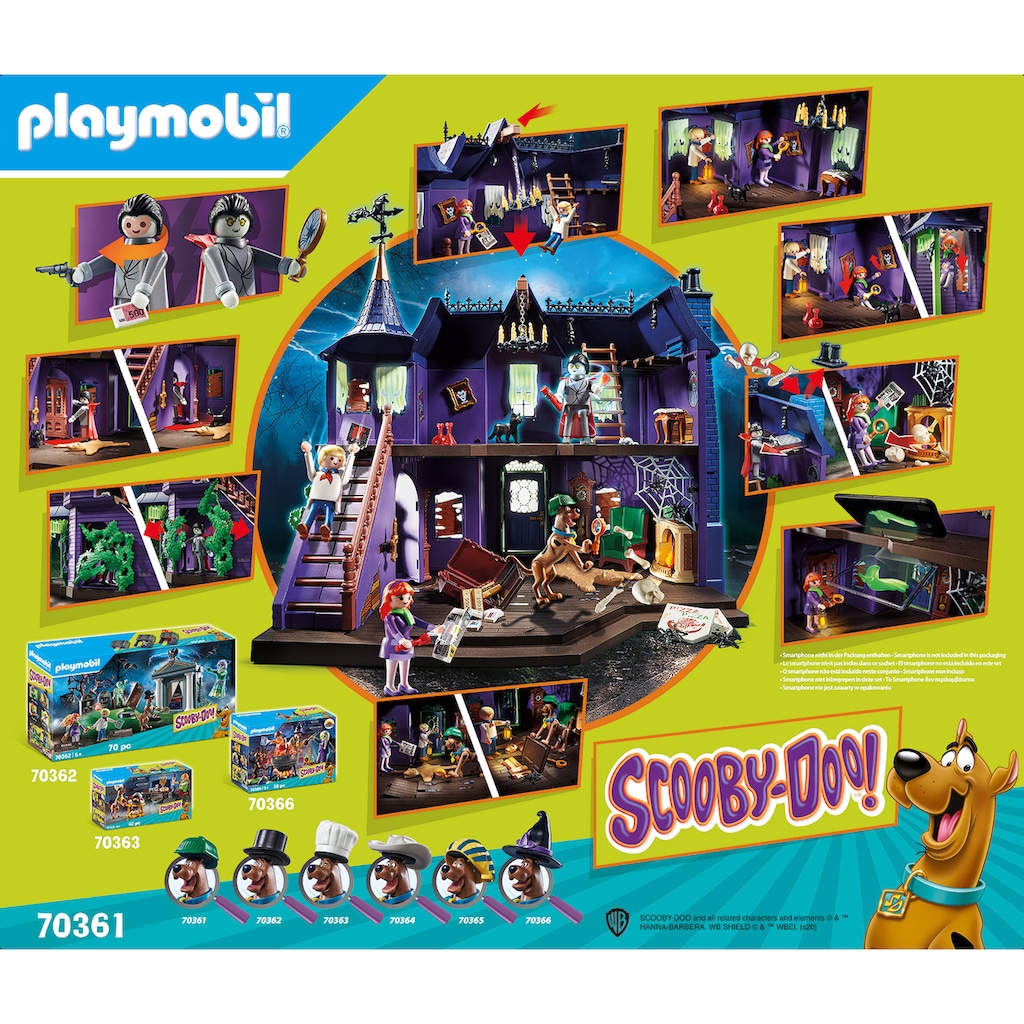 Playmobil® Konstruktions-Spielset »Abenteuer im Geisterhaus (70361), SCOOBY-DOO!«, (177 St.)