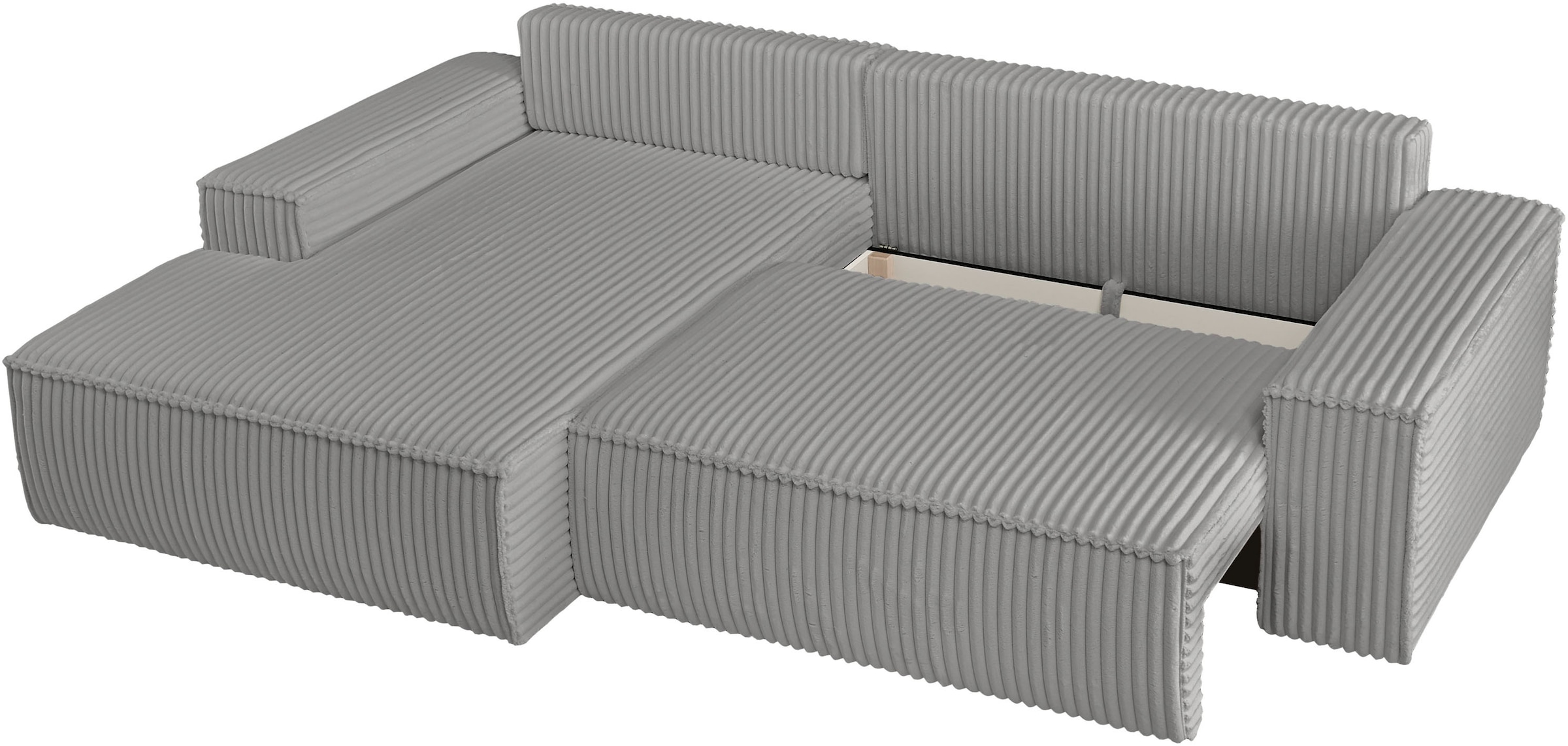 GOODproduct Ecksofa »FINNLEY, Schlafsofa 257 cm - OTTO. Verlässliche Qualität.« verfügbar in den Stoffqualitäten Bouclé, Struktur fein und Mega Cord